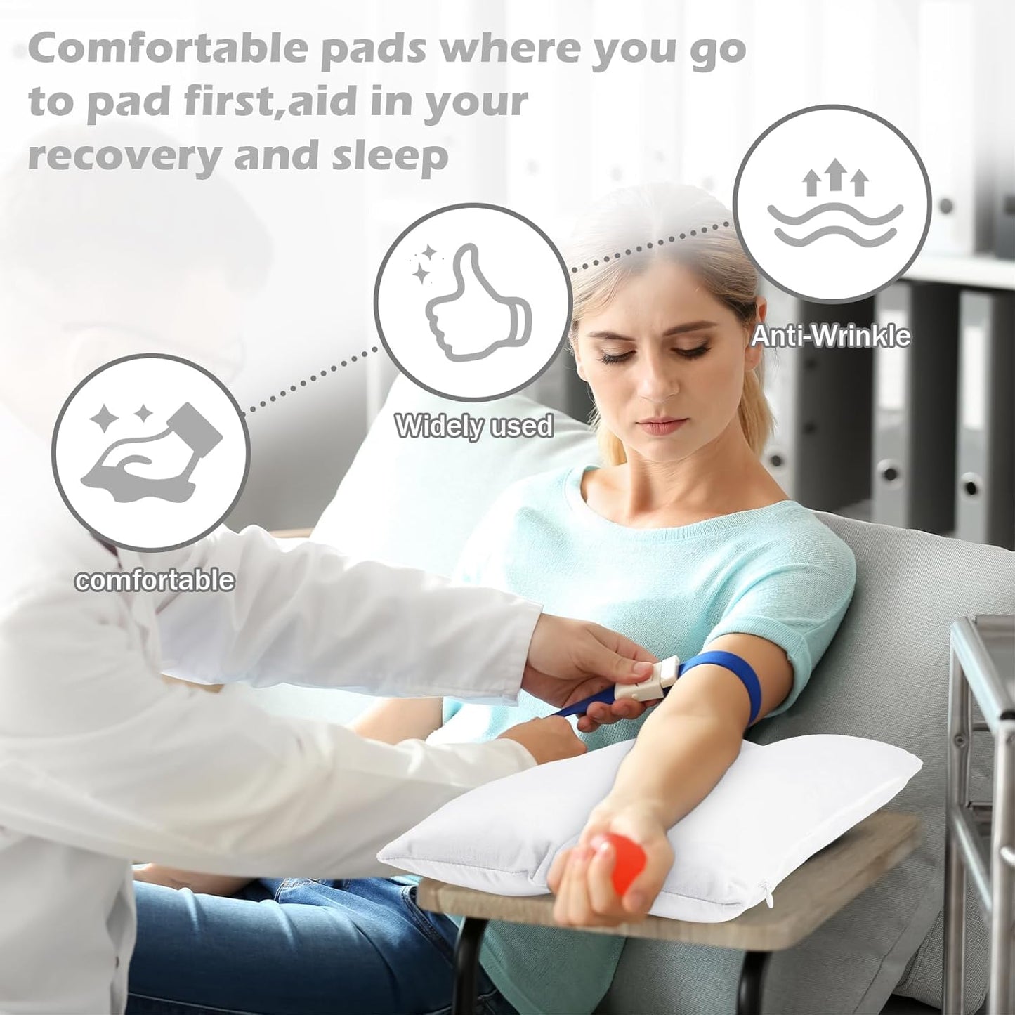 Comfortable Arm Rest Pillow for Better Sleep and Recovery Ideal Support for Swelling, Injury and Surgery Recovery Perfect for Side Sleepers(White)
