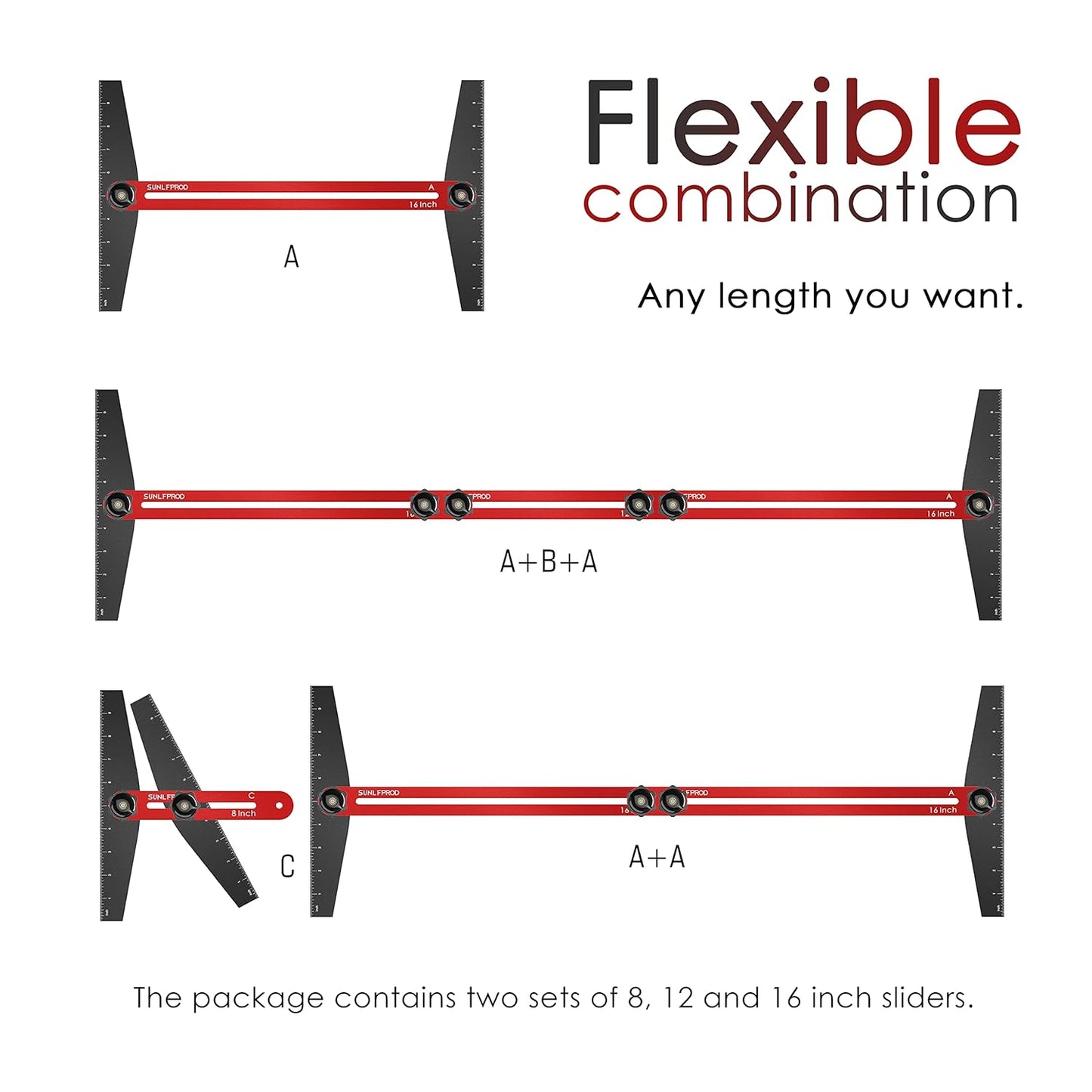 Stair Tread Template Tool - Solid Stair Tread Gauge, Stair Tools for Stair Measuring Tool Stair Gauge Jig Stair Template Stair Step Tool Shelf Template Projects (Red-Gray)