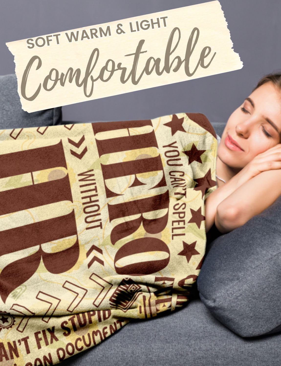HR Gifts, Human Resources Blanket for Women, Specialist, HR Manager, Coworker, Throw Blanket 50x65 Inche - You Can't Spell Hero Without HR