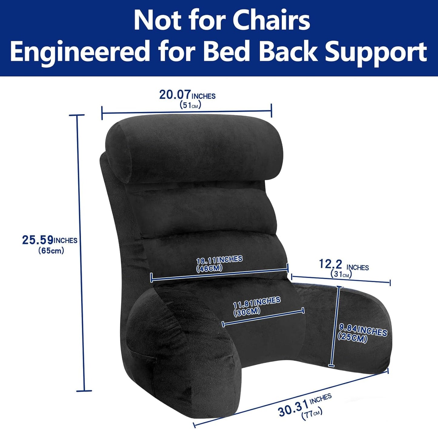 Back Pillow for Bed Sitting Up, Reading Pillow, Extra Large Arm Pillows for Adults for Back Support,Bed Pillow for Sitting up for Watching TV/Gaming/Relaxing