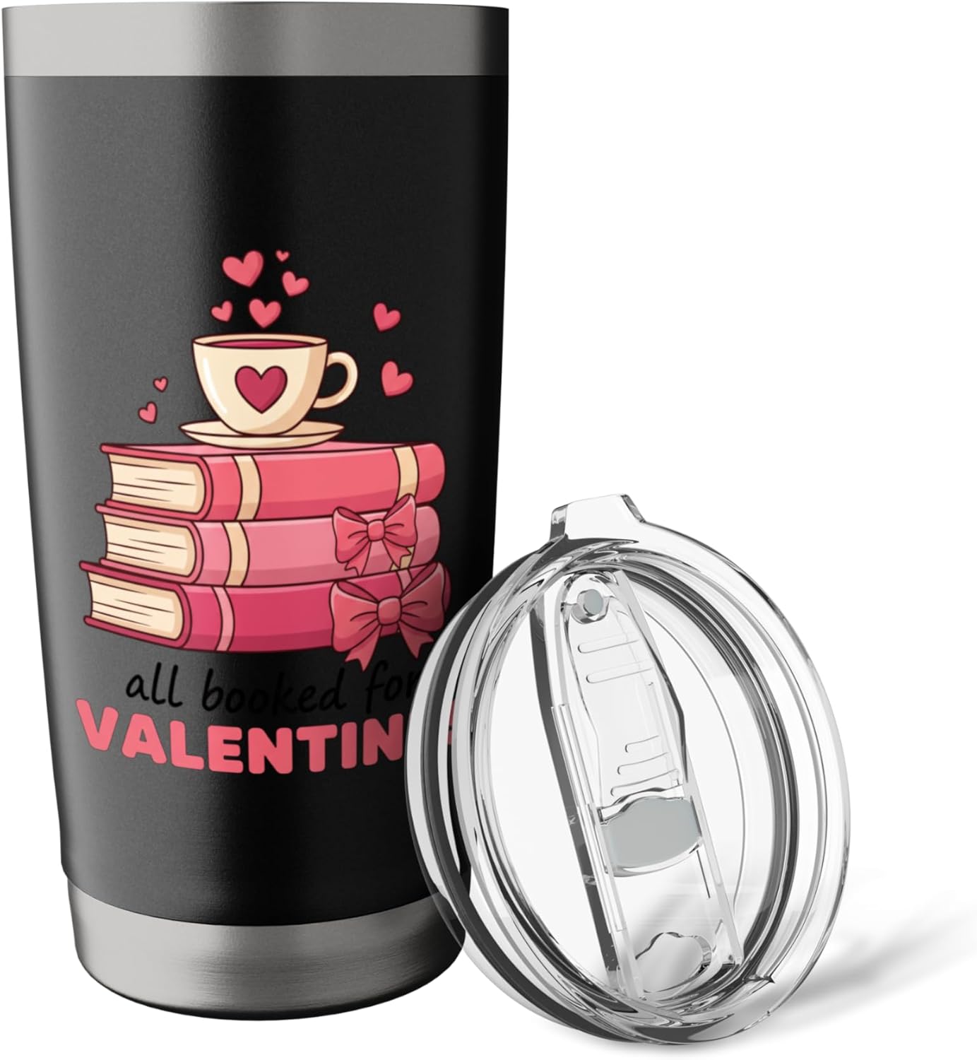 All Booked For Valentines Book Lover Reading Kids Valentine Stainless Steel Insulated Tumbler