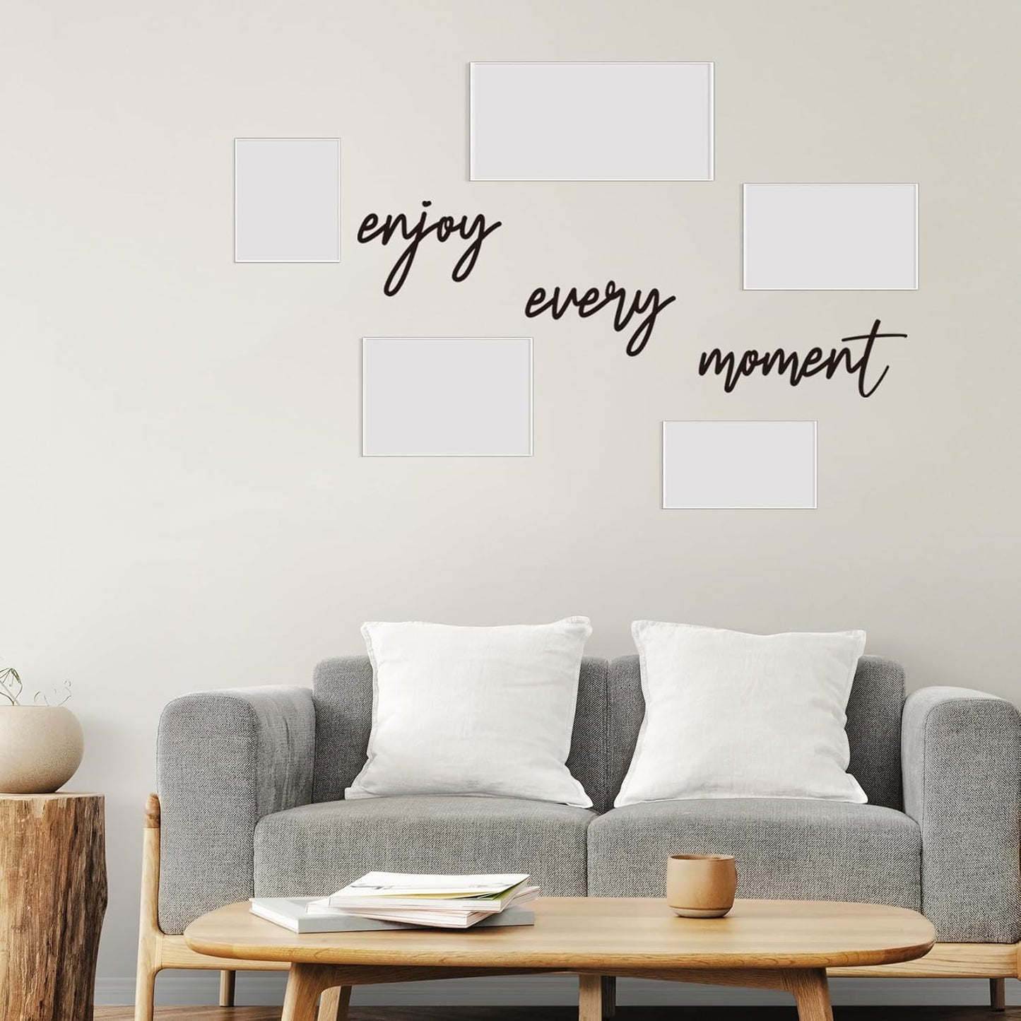 Enjoy Every Moment Vinyl Wall Decal Inspirational Quote Sticker for Living Room Bedroom or Office Wall Decor