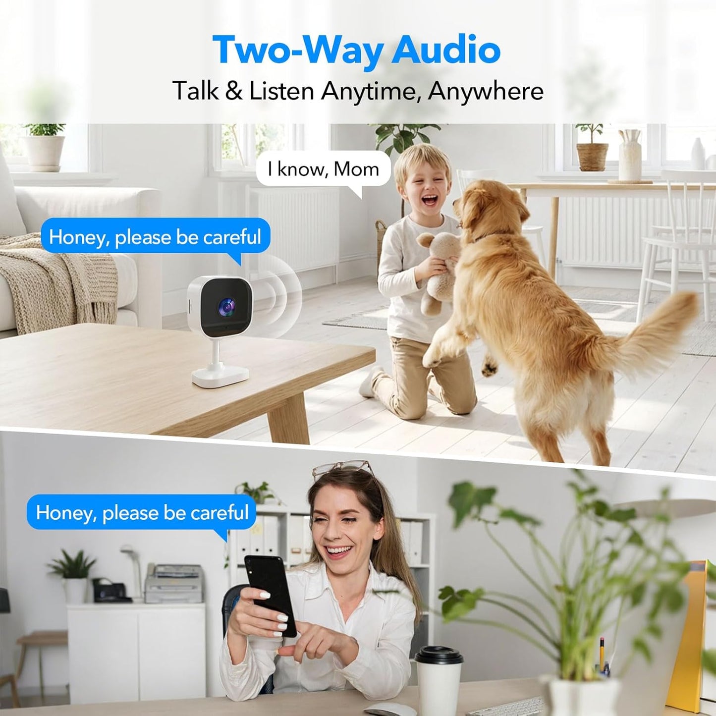 2K Cameras for Home Security Dual-Band 5G/2.4GHz WiFi Security Indoor Camera for Baby Pet Dog Cat Elder AI Motion Detect 2-Way Audio Night Vision 24/7 Local Recording SD Cloud Storage 2 Pack