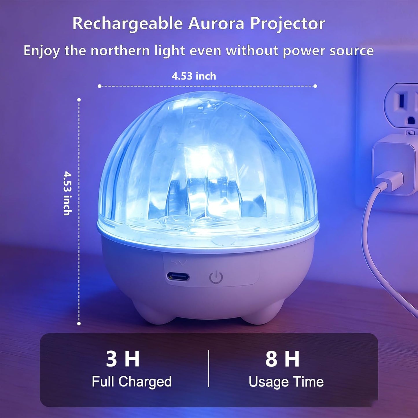 Rechargeable Northern Lights Projector, 16 Color Remote Aurora Galaxy Projector for Kids Teen Girl Gift, Rotating Dimmable Ocean Shower Lamp Mood Lighting for Room Bedroom Bathroom
