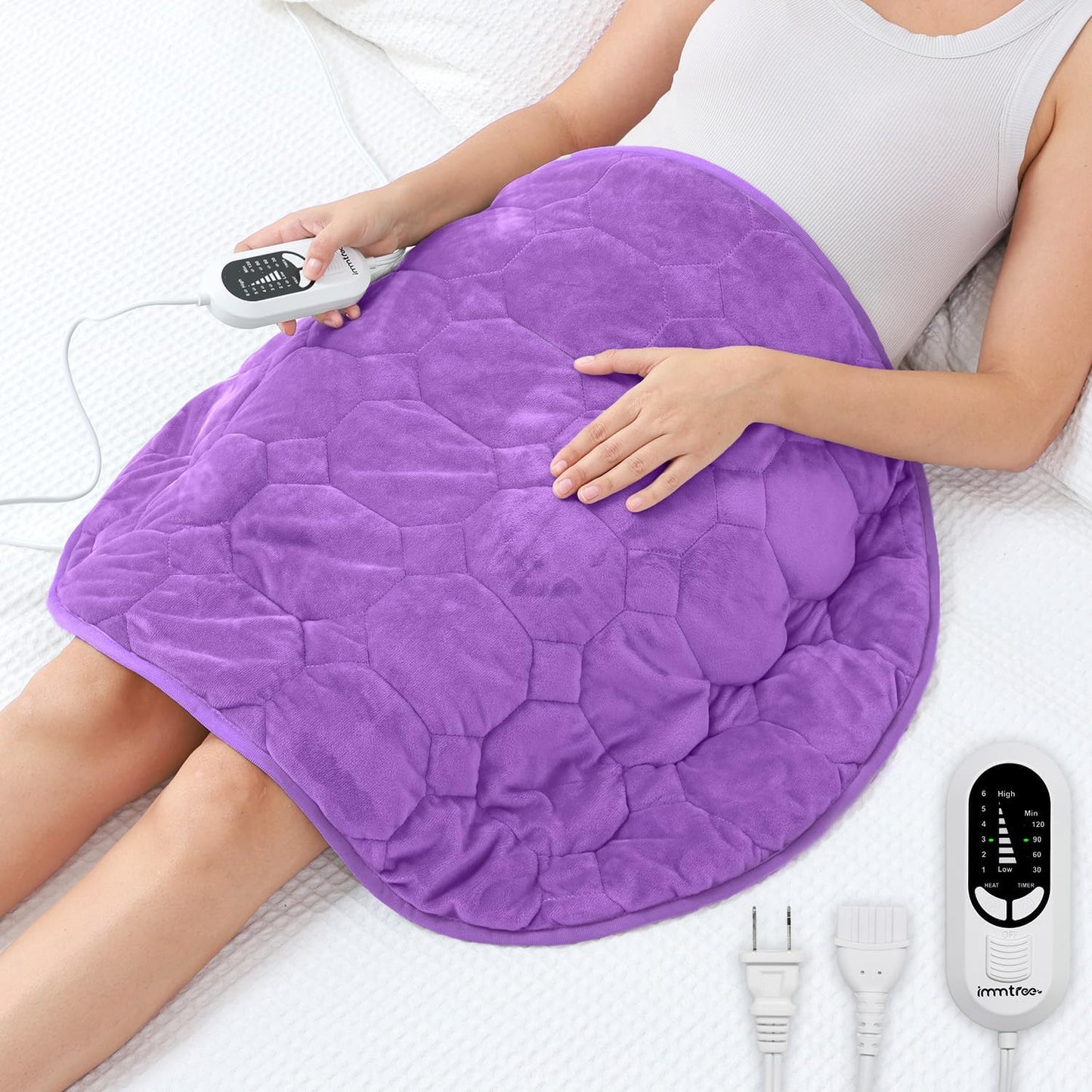 immtree Weighted Heating Pad for Deeper Pain Relief, 5lbs XXXL Size(29x24) with Fast Heat Technology, Heated Blankets for Adults, Relief for Back and Shoulder and Knee, Christmas Gifts for Women