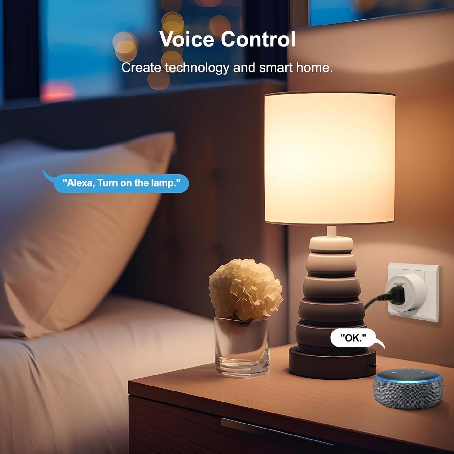 Smart Plug, WiFi Plugs Work with Alexa & Google Assistant, Smart Outlet with Timer & Group Controller, WiFi Outlet for Home, No Hub Required, ETL & FCC Certified, 2.4GHz WiFi, 10A, 2 Pack