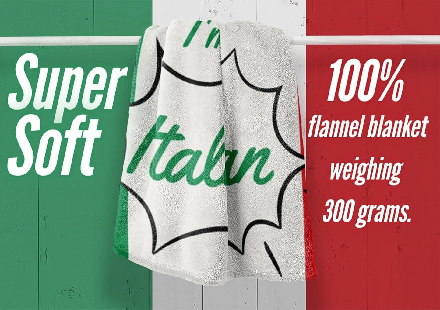 InnoBeta Italian Gifts Blanket, Flannel Throw Blanket for Men, Funny Unique Birthday for Him