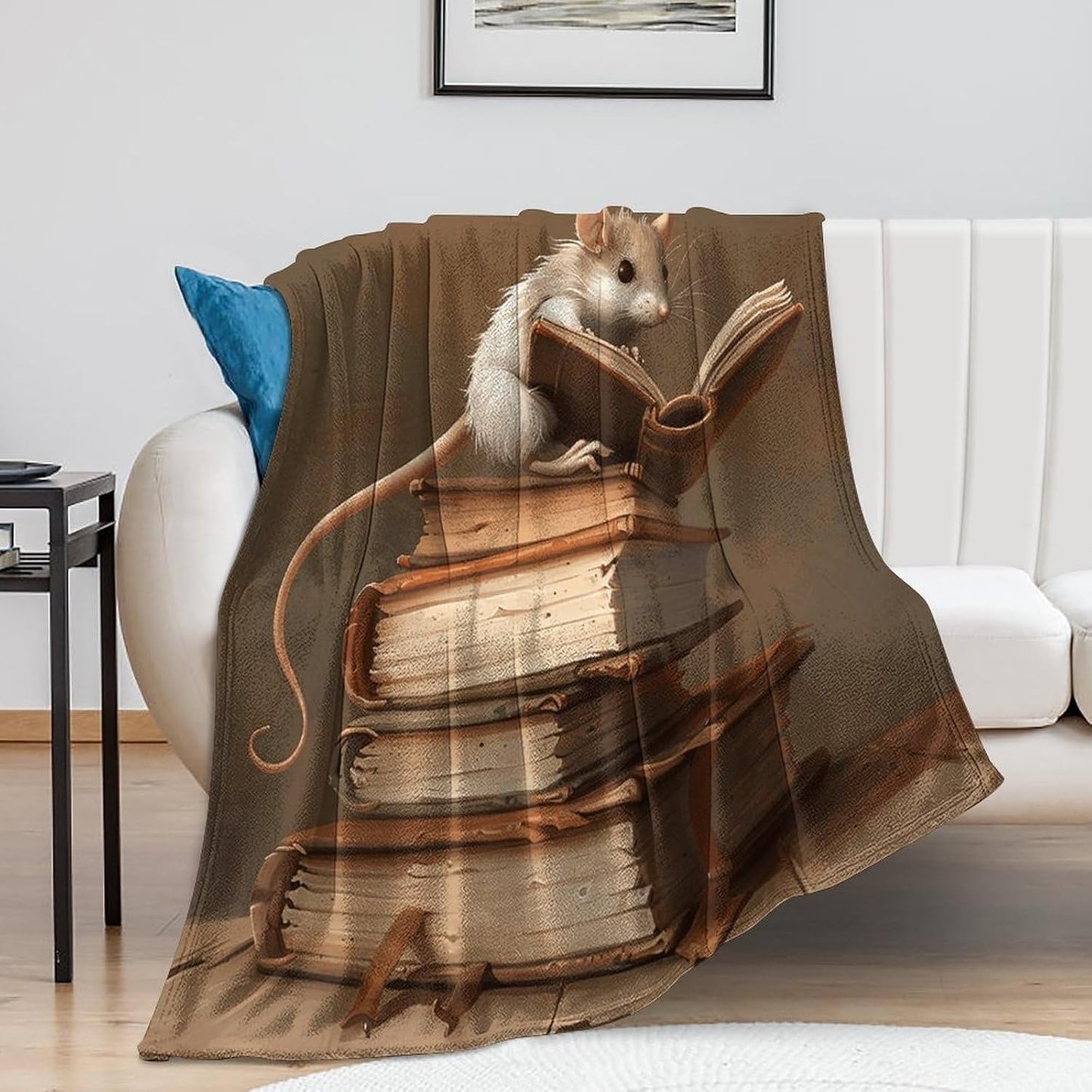 Reading Bed Blankets Luxury Plush Cozy Fuzzy Blanket for Couch Super Soft Warm Lightweight Throw Blanket for Home Decor 40"*50" （100 * 130cm）