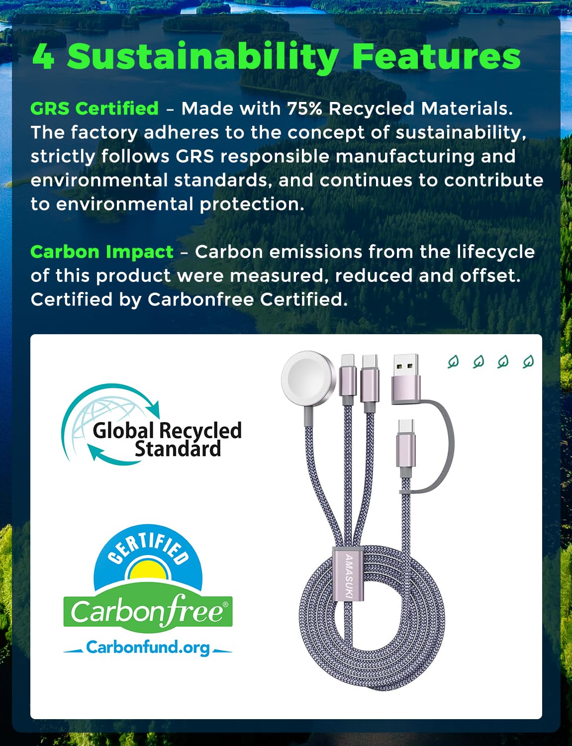 2026 Travel Essentials,3 in 2 USB C Cable for Apple Watch Charger,iPhone Charger,Multi Charging Cable,Cruise Vacation Camping Essentials,Portable for iWatch Series 11-2/Ultra/SE & iPhone 17-12,Car,4FT
