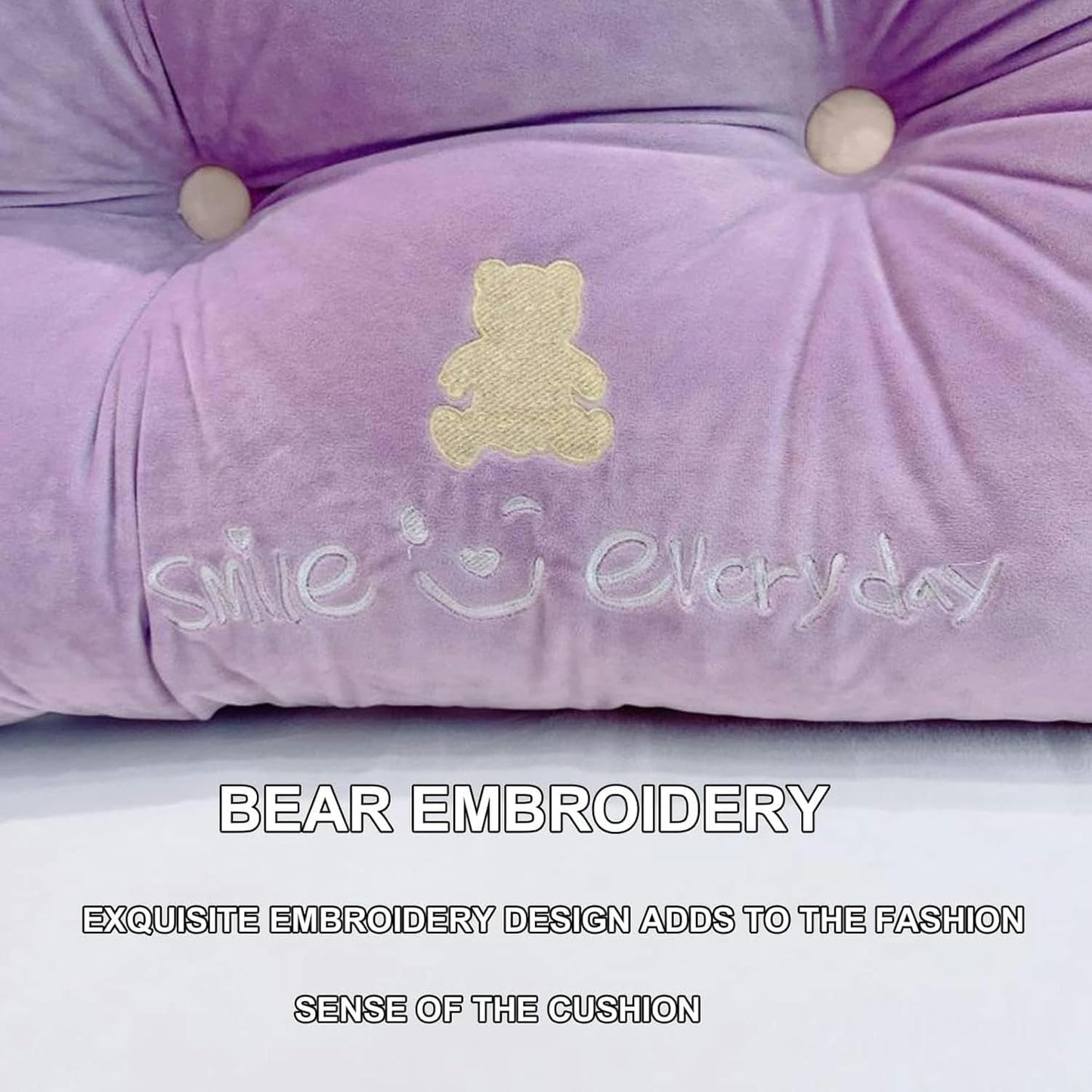 Reading Pillows Large Backrest Headboard Pillow Wedge Lumbar Rest Pillow,Long Pillow Bed Back Support Cushion Velvet Bolster for Dorm Room Day Bed