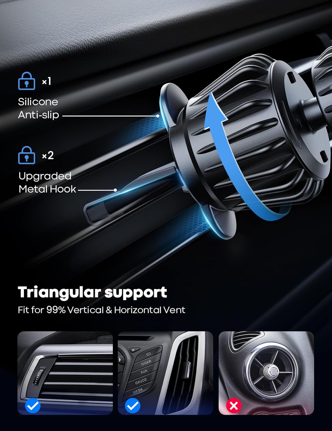 Lamicall for MagSafe Car Mount - [20 Super Magnets] Magnetic Phone Holders for Your Car, Air Vent Phone Holder Car, HandsFree Cell Phone Holder Mount Accessories for Women Men fit iPhone 17 16 Pro Max