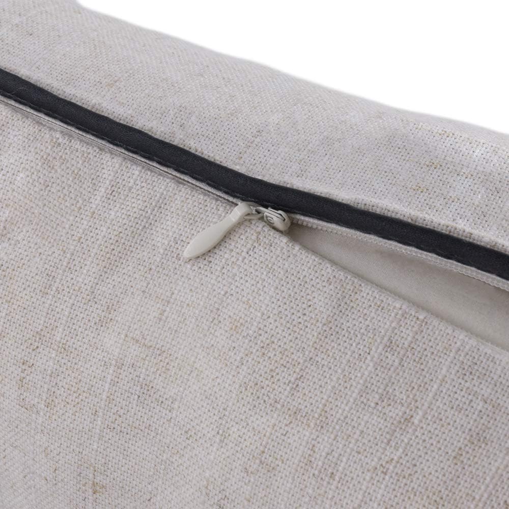 JWH Sheeps Pillow Cover Decorative Animal Embroidery Accent Pillow Case Lumbar Cushion Cotton Pillowcase for Sofa Couch Bed Living Room 12x20 Inch White and Gray