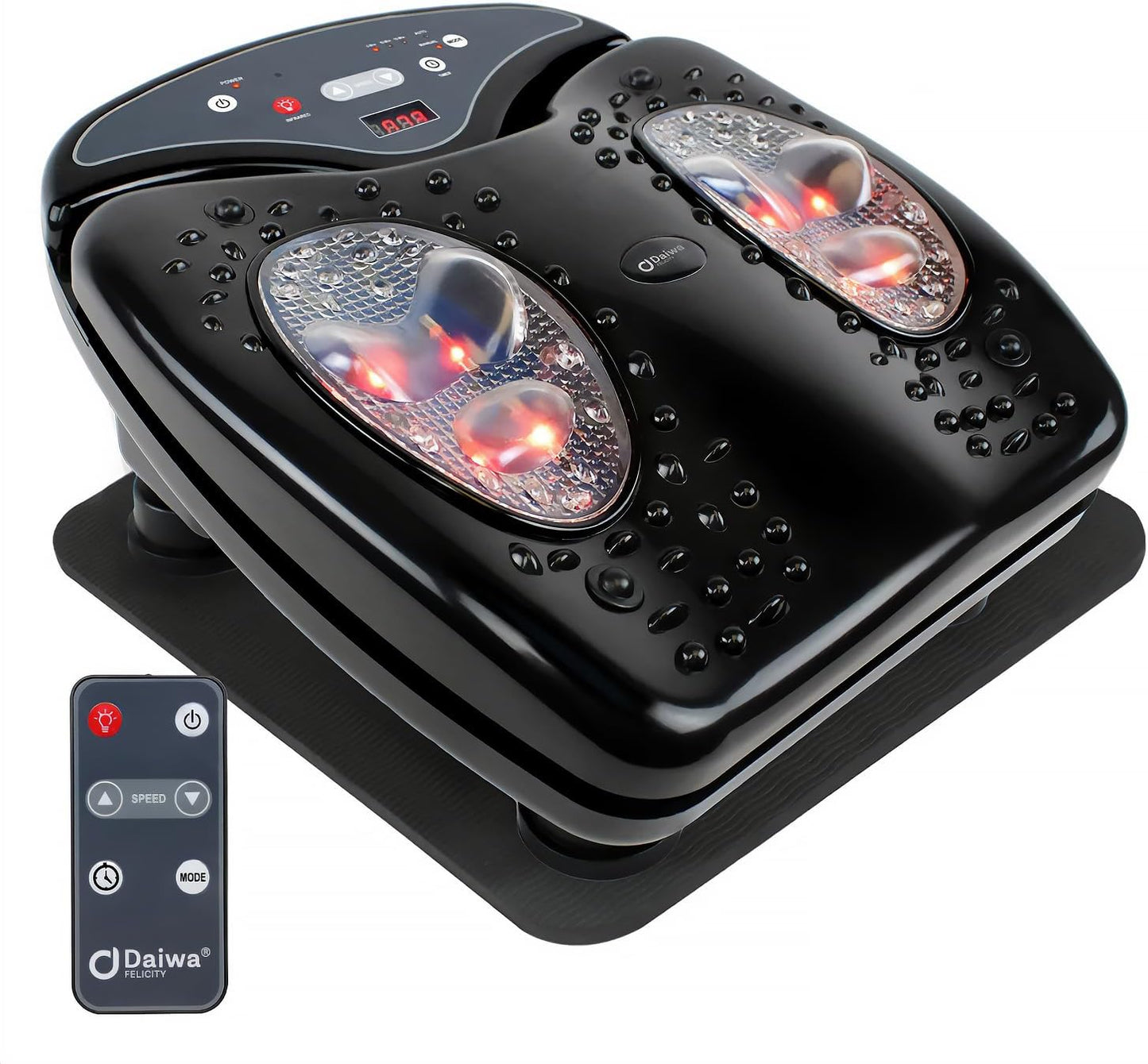 Daiwa Felicity Foot Vibe Pro Massager - Vibrating Electric Shiatsu Foot Massagers for Plantar Fasciitis Pain Relief Circulation Neuropathy - Calf Leg Feet Massage