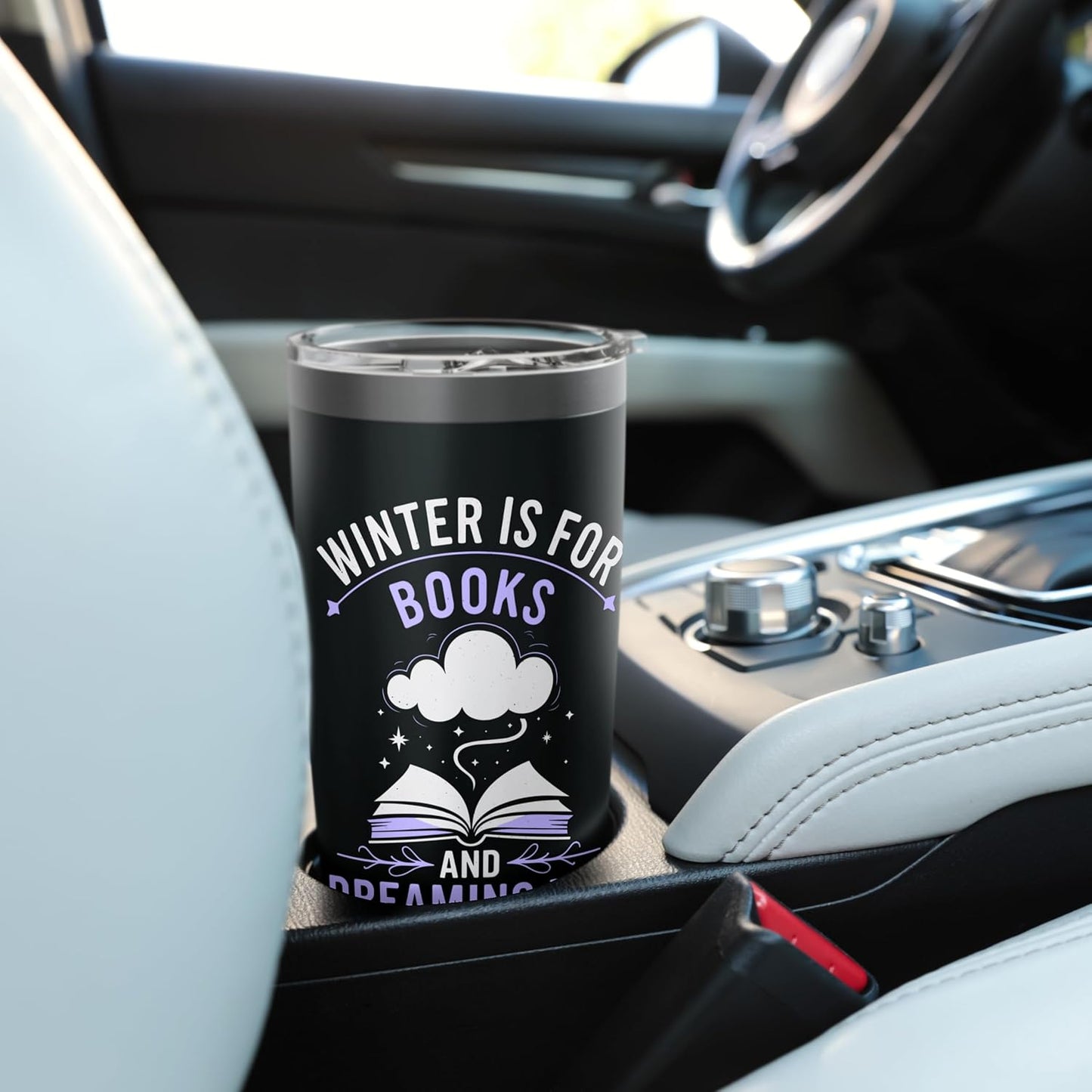 Reading All Winter Cozy Book Lover and Literary Escape Stainless Steel Insulated Tumbler