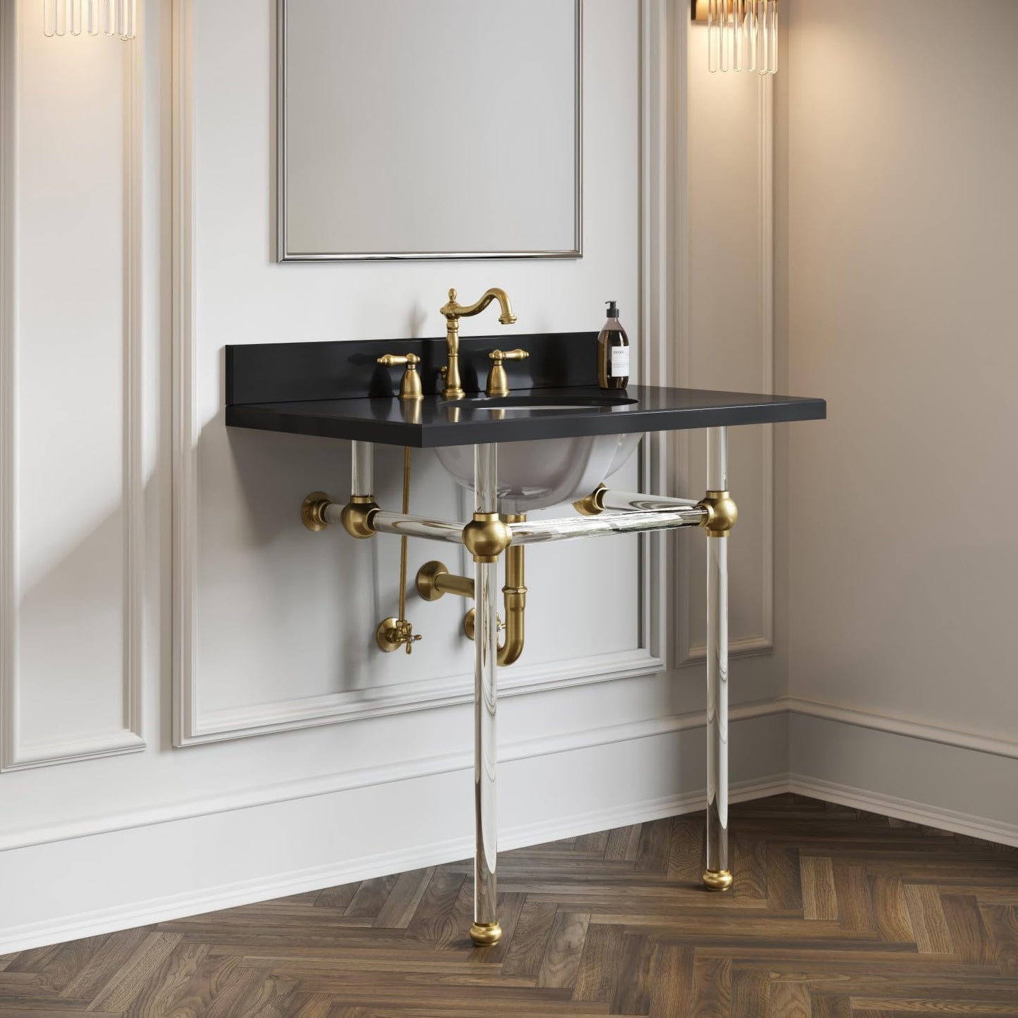 Kingston Brass KPK107P Trimscape Plumbing Supply Kit Combo, Brushed Brass