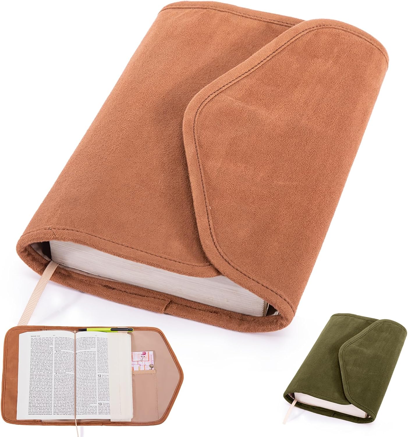 Reusable Adjustable Book Cover with Strong Magnetic Closure – Soft Protective Book Sleeve for Paperback & Hardcover, Fits 8" x 6" x 1.5" Books, Reusable & Flexible Book Protector