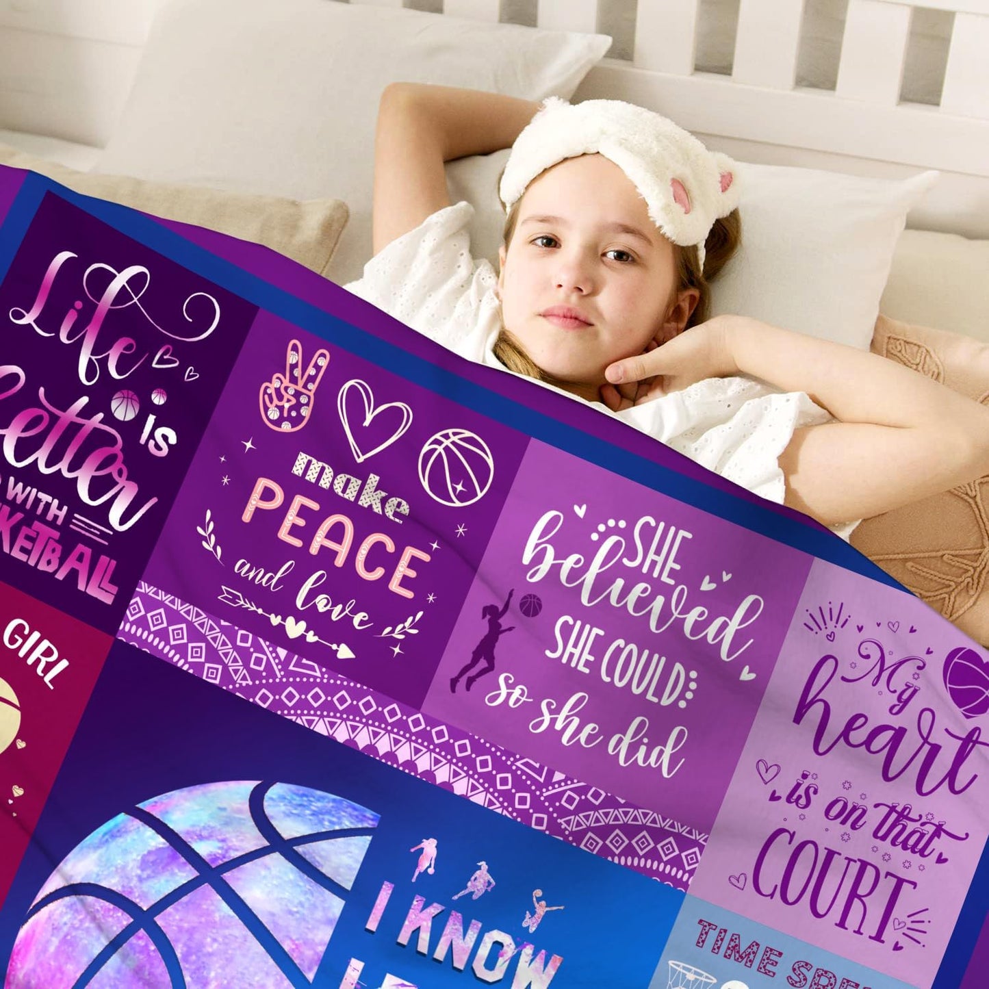 Basketball Gifts Blanket for Girls Women Ultra Soft Flannel Basketball Throw Blanket Merch Sport Gifts for Team Lovers Stuff 80"x60"