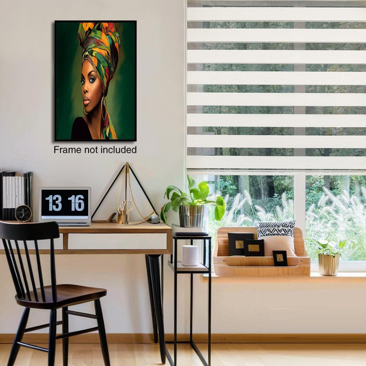 GDJSMIN Colorful Portraits Wall Art, Beautiful Black Women Poster for Reading Room Living Room Decor 12x 16 inch Unframed