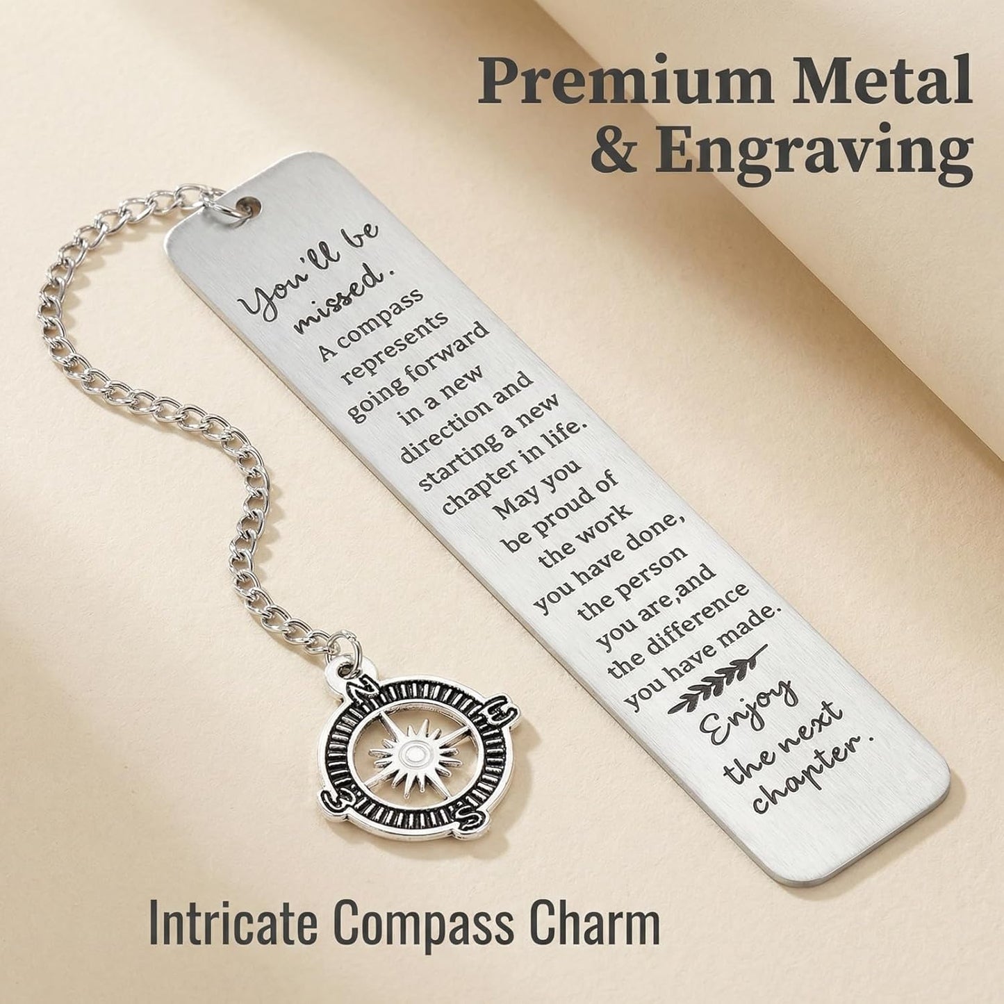 1 Pc Metal Bookmark, Farewell Gifts for Coworkers, Retirement Gifts for Women & Men, Bookmarks for Daily Reading & Going Away Presents