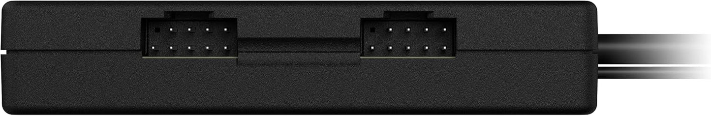 Corsair Internal 4-Port USB 2.0 Hub - 4X 9-Pin USB 2.0 Ports - Easy Magnetic Installation - Compatible with Most Intel® and AMD® Motherboards - Black
