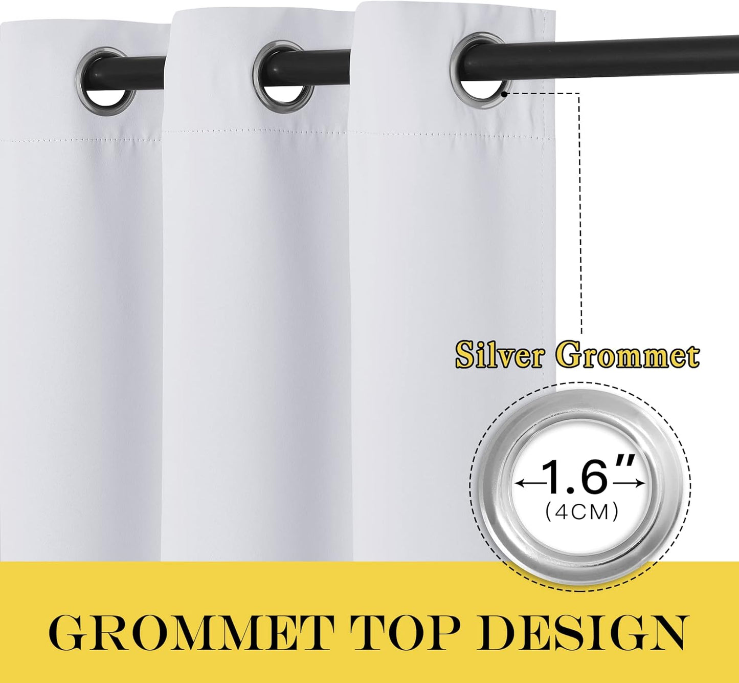 NICETOWN Room Divider Curtain, Sliding Door Curtain, Wide Width Thermal Drapes, Absorb Noise, Room Darkening, Vertical Blinds for Patio Door (Greyish White, Width 100 inches, Length 95 inches)