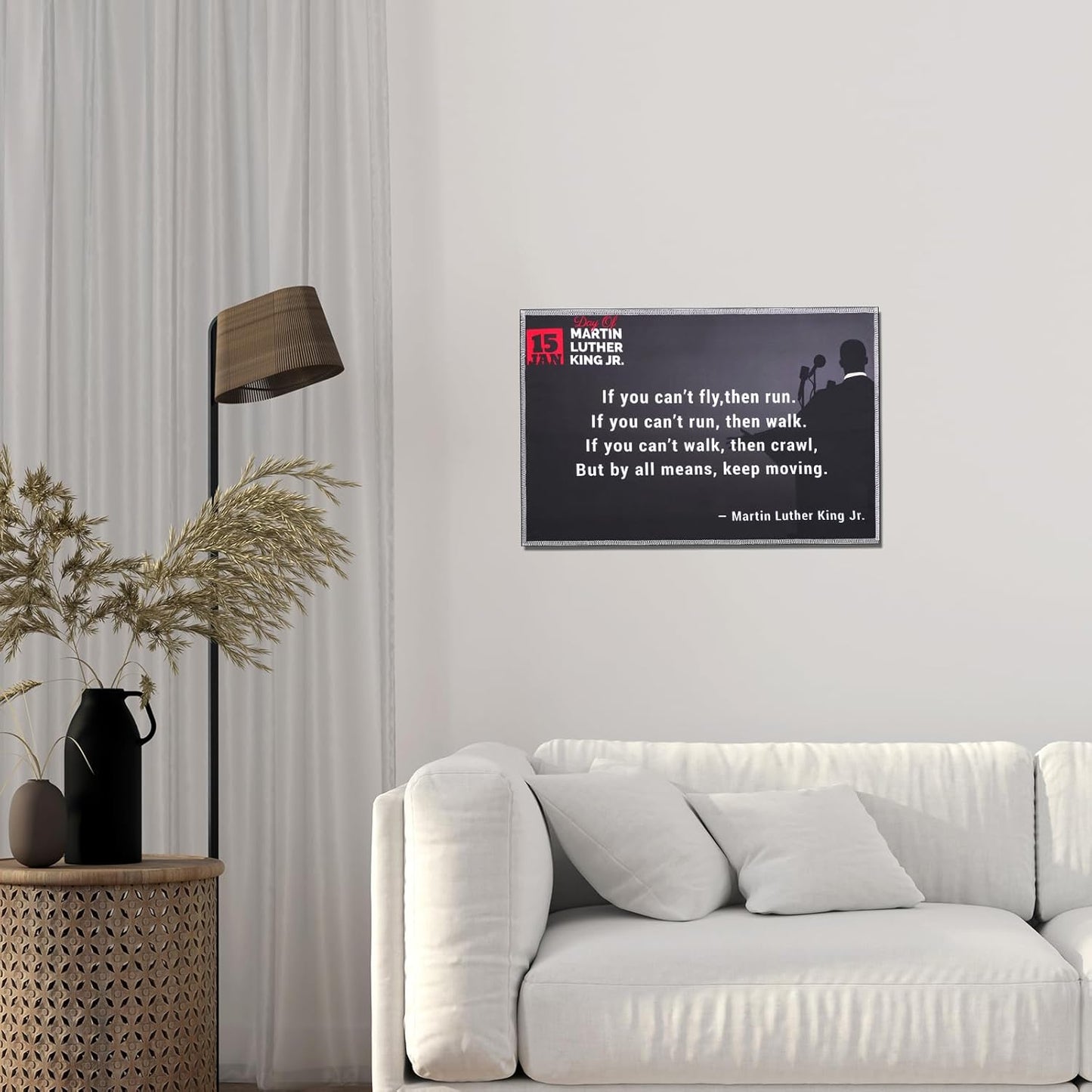Gosknor Motivational Poster, Inspirational Wall Art Motivational Mlk Posters With Pictures Positive Quotes Wall Poster for Classroom Office Decor Decoration