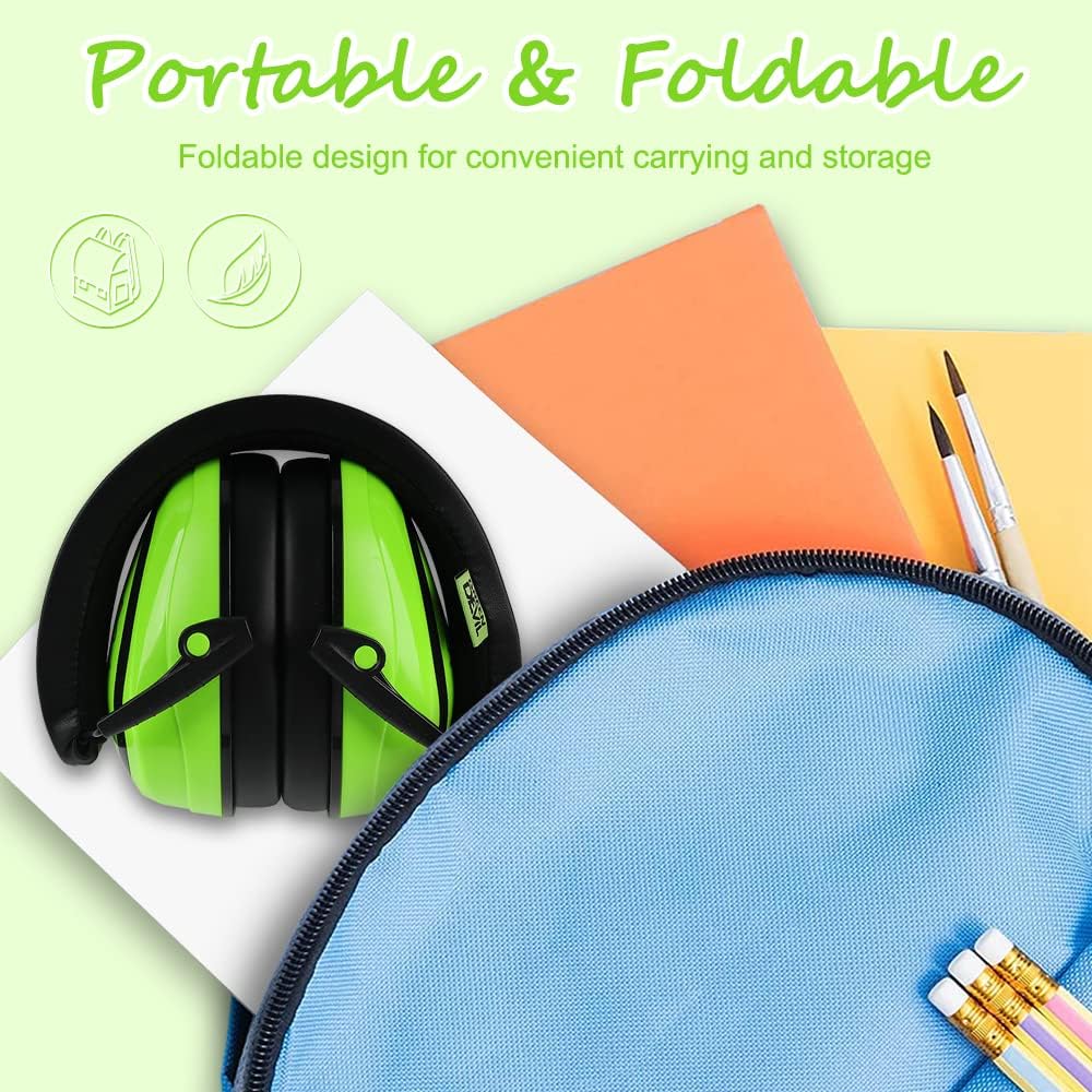 GREEN DEVIL Kids Hearing Protection Ear muffs 27dB Noise Cancelling For Age 1-16 Low Profile Autism Sensory Headphones