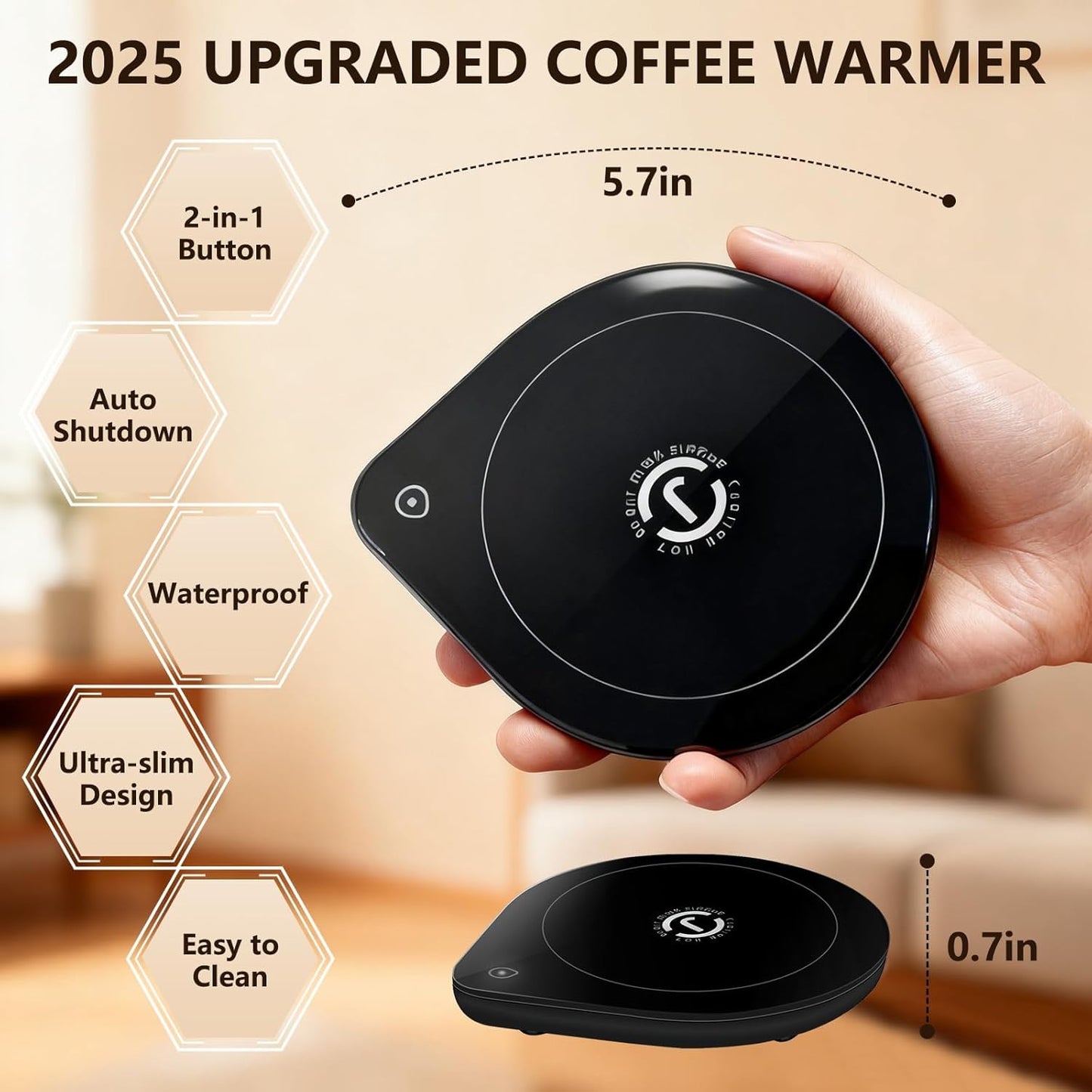 Mug Warmer with Cup Set: Yeewell Coffee Warmer for Desk - Electric Mug Heater with Adjustable Temperature - 2026 Gifts for Coffee Lover