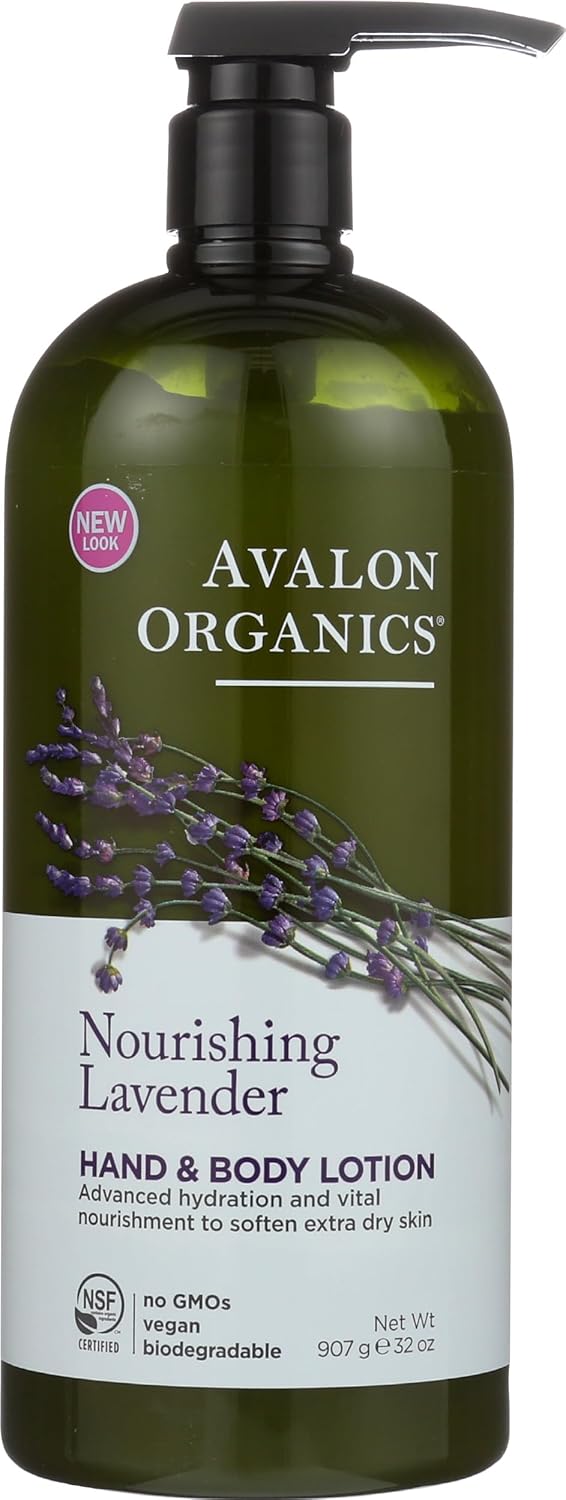 Avalon Organics Hand & Body Lotion, Nourishing Lavender, 32 Oz