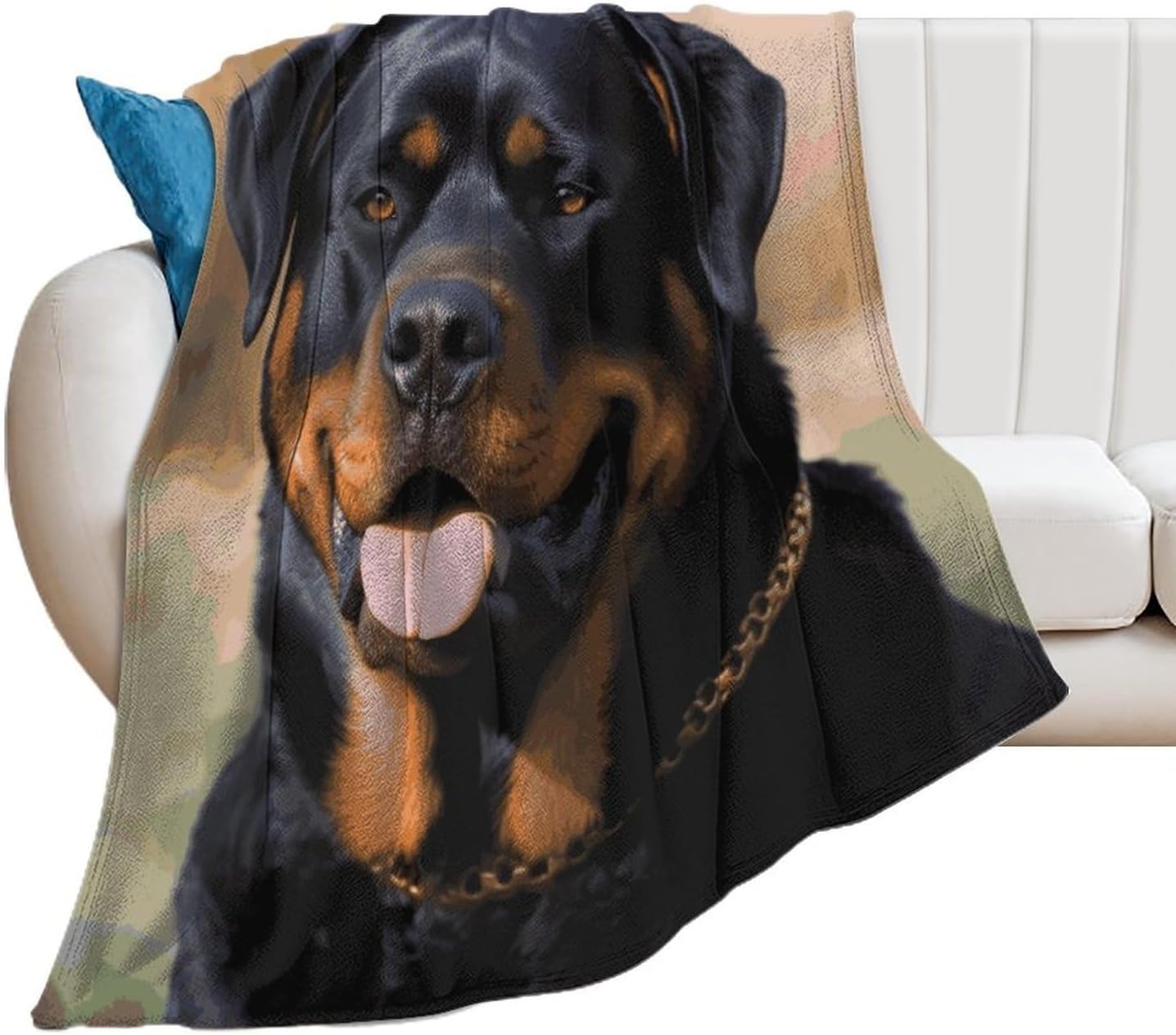 Rottweiler Dog Blanket Super Soft Lightweight Throw Blanket Cute Cozy Warm Bed Blanket Decorative Fuzzy Blanket All-Season Home Decor Gift for Sofa Couch Living Room 30"*40"（76 * 100cm）
