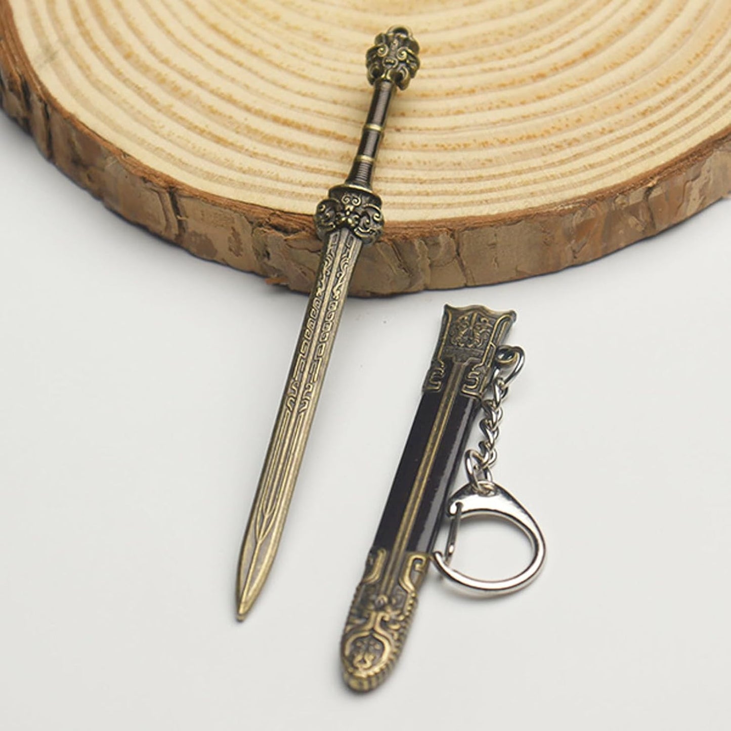 2 Pcs Metal Sword Bookmark Set with Scabbard, Mini Sword Book Mark for Men & Women, Vintage Bronze Daggers Reading Accessories, Unique Gifts for Book Lovers, Teachers, Students (Black & Yellow)