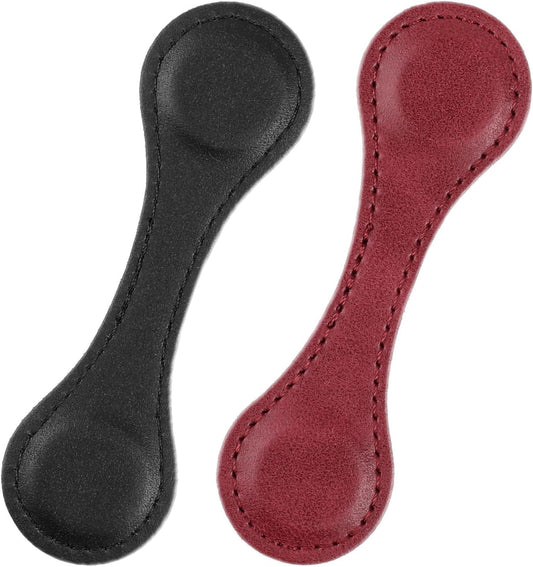 2 Pcs Magnet Leather Bookmark Retro Book Page Holder Vintage Handmade Book Marker Clip Personalized Leather Page Buckles Timeless Reading Accessories for Women Bookworm Lover Readers Teachers