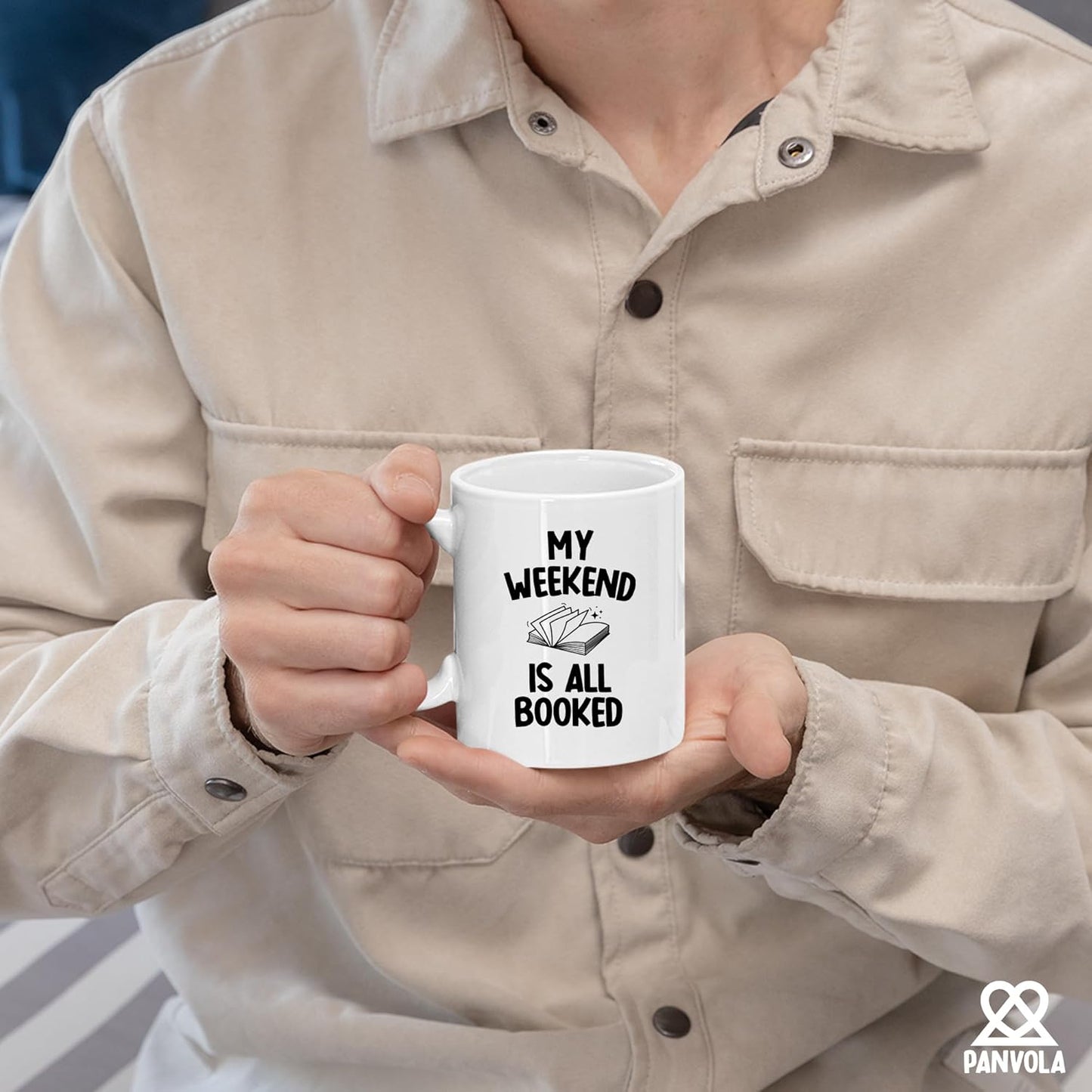 My Weekend Is All Booked Librarian Book Lover Coffee Mug 11 oz Reader Reading Library Science Student Ceramic Cup White