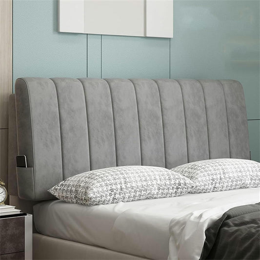 FLTRGO Large Headboard Cushion Bolster King Size Bed Rest Pillow Reading Pillow Lumbar Support Backrest for Dorm Room Daybed Bunk Bed Full Size with Washable Cover