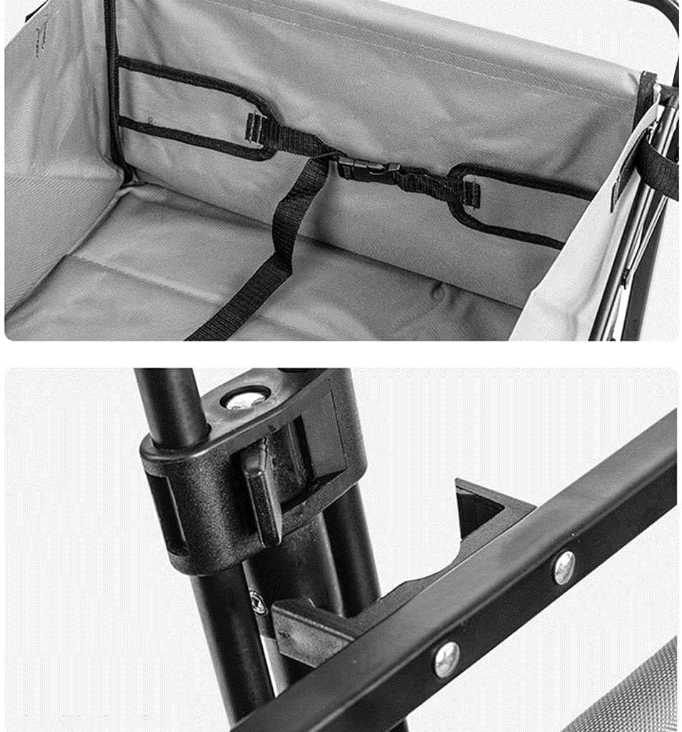 Outdoor Folding Utility Wagon Garden Cart with Roof Heavy Duty Handcart Collapsible Portable Festival Camping Bearing 100 / 220lbs (Color : Style 2)