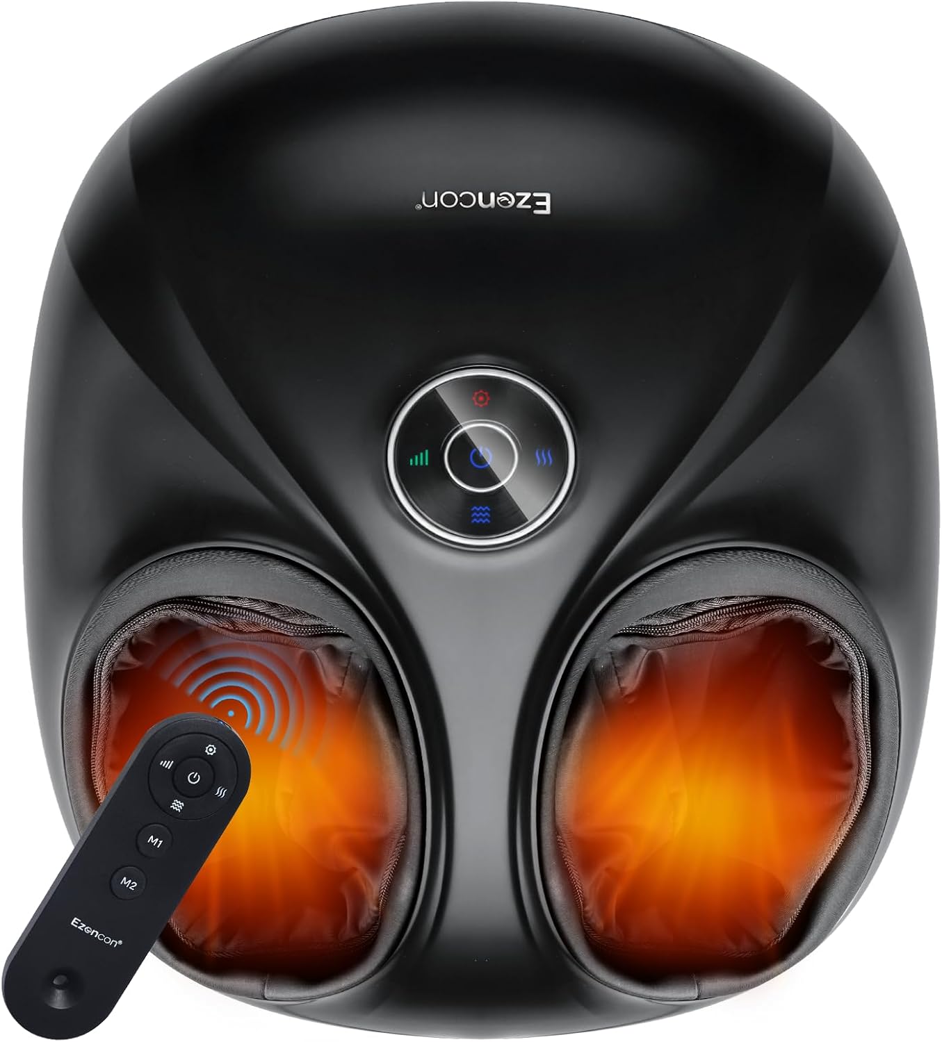 Heated Foot Massager with Shiatsu Kneading/Scraping/Vibration - 3 Modes, 4 Heat Levels, Remote & 2 Memory Slots - Fits US Size 5-11.5, Suitable for Home/Office After Long Standing