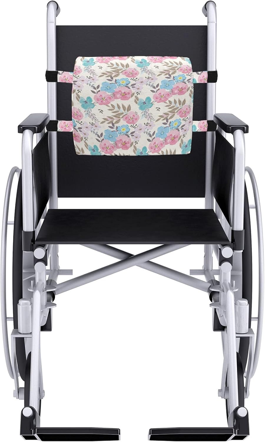 Lunarable Floral Lumbar Back Support Pillow, Blossoming Flowers Painting English Garden Art, High Density Foam for Office Chairs Car Seats, 14" x 13", Ivory Multicolor