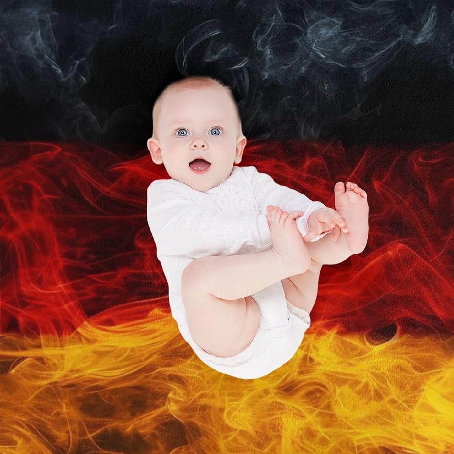 Germany Flag Throw Blanket for Couch Bed Plush Cozy Fuzzy Flannel Blanket for All Season 40"x50"