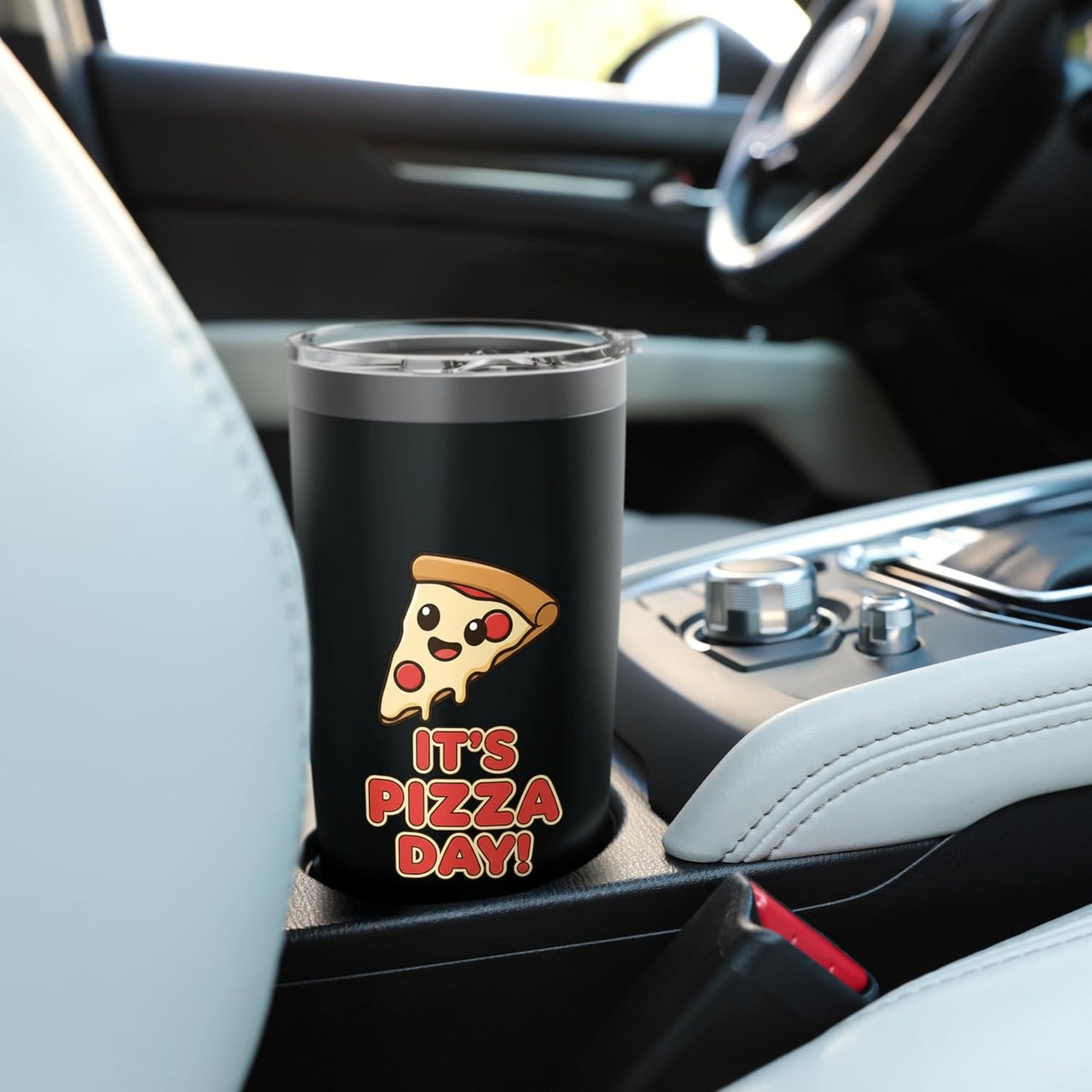 It's Pizza Day Cute Slice Funny Food Lover Pizza Day Stainless Steel Insulated Tumbler