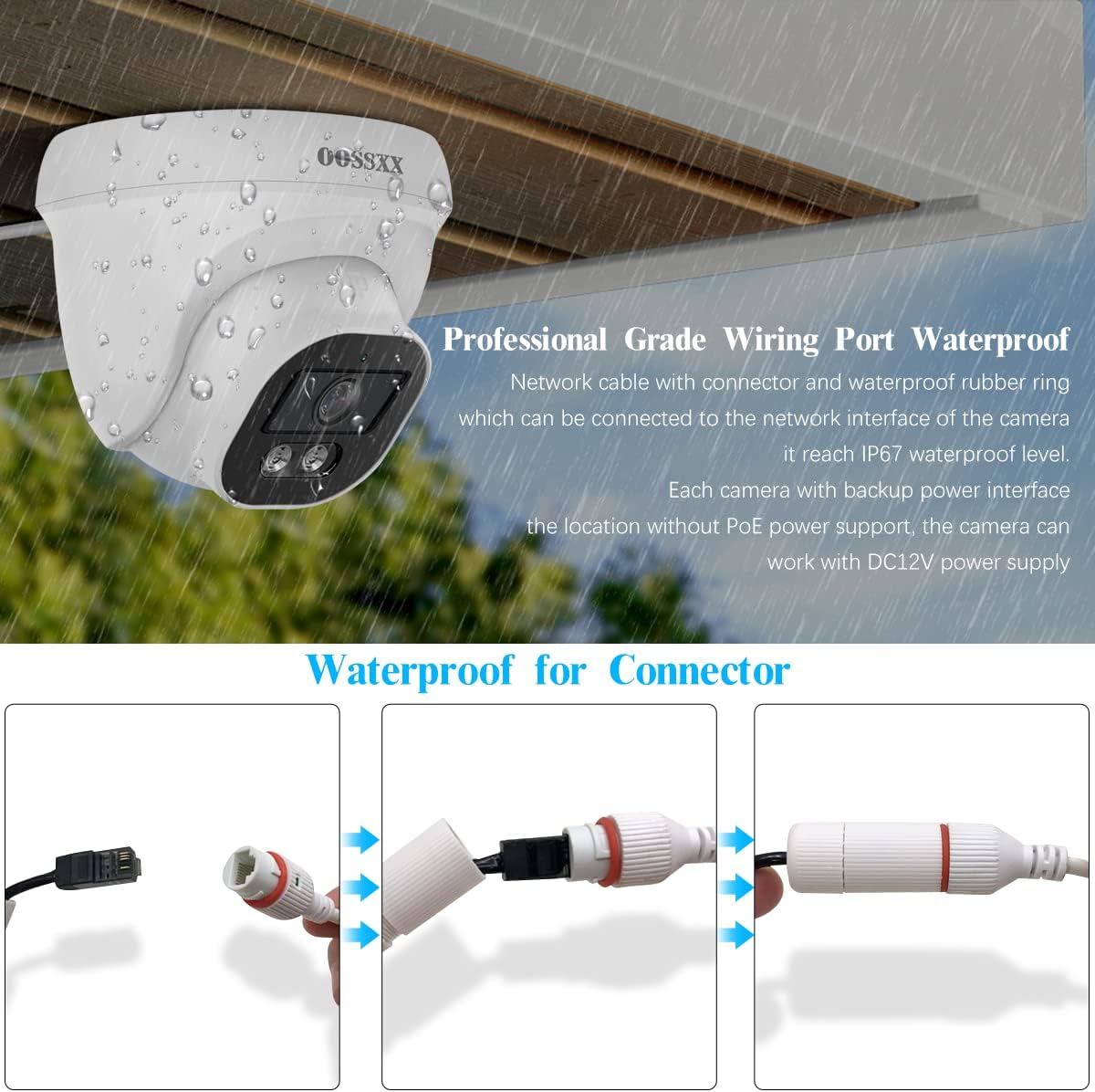 Wired Outdoor Home Security Camera System Dome POE Video Surveillance Cameras Systems