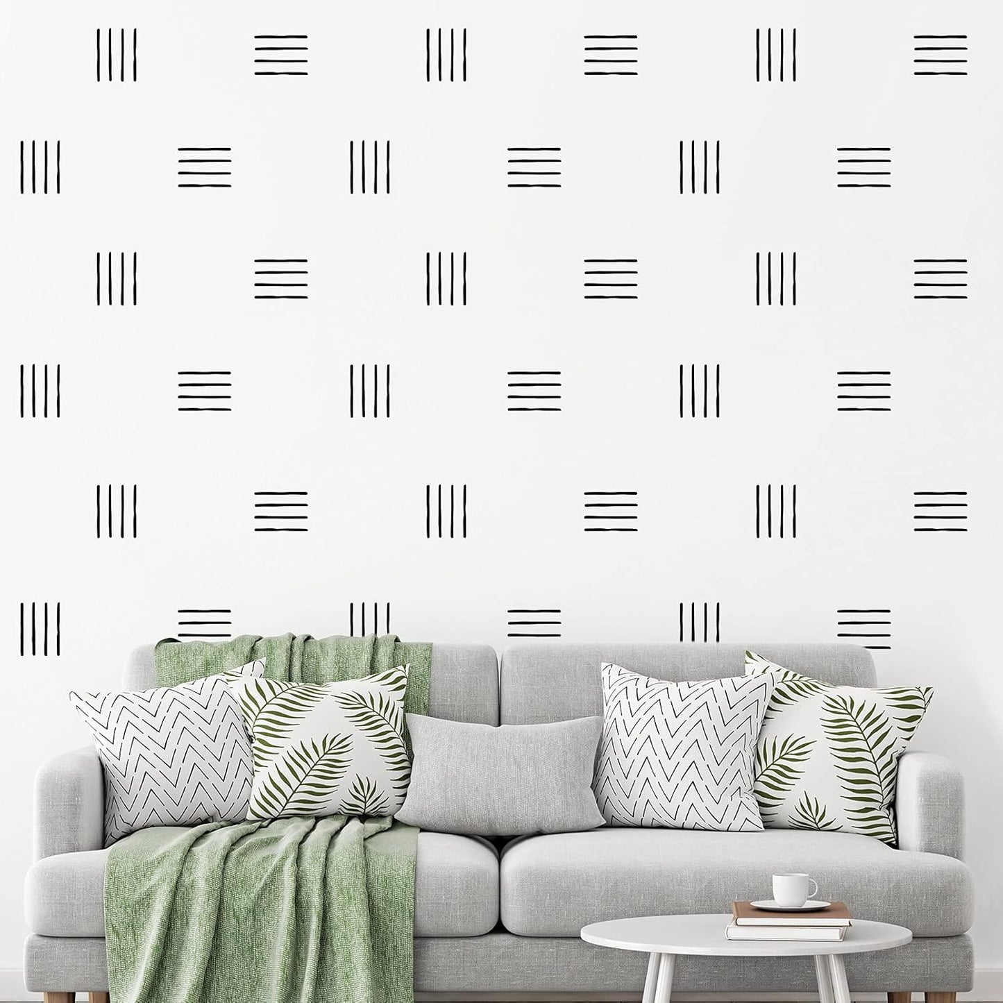 240 Pcs Modern Boho Wall Decals - Abstract Art Decor Black Line Stickers - Removable Peel and Stick for Nursery Room Farmhouse Decor
