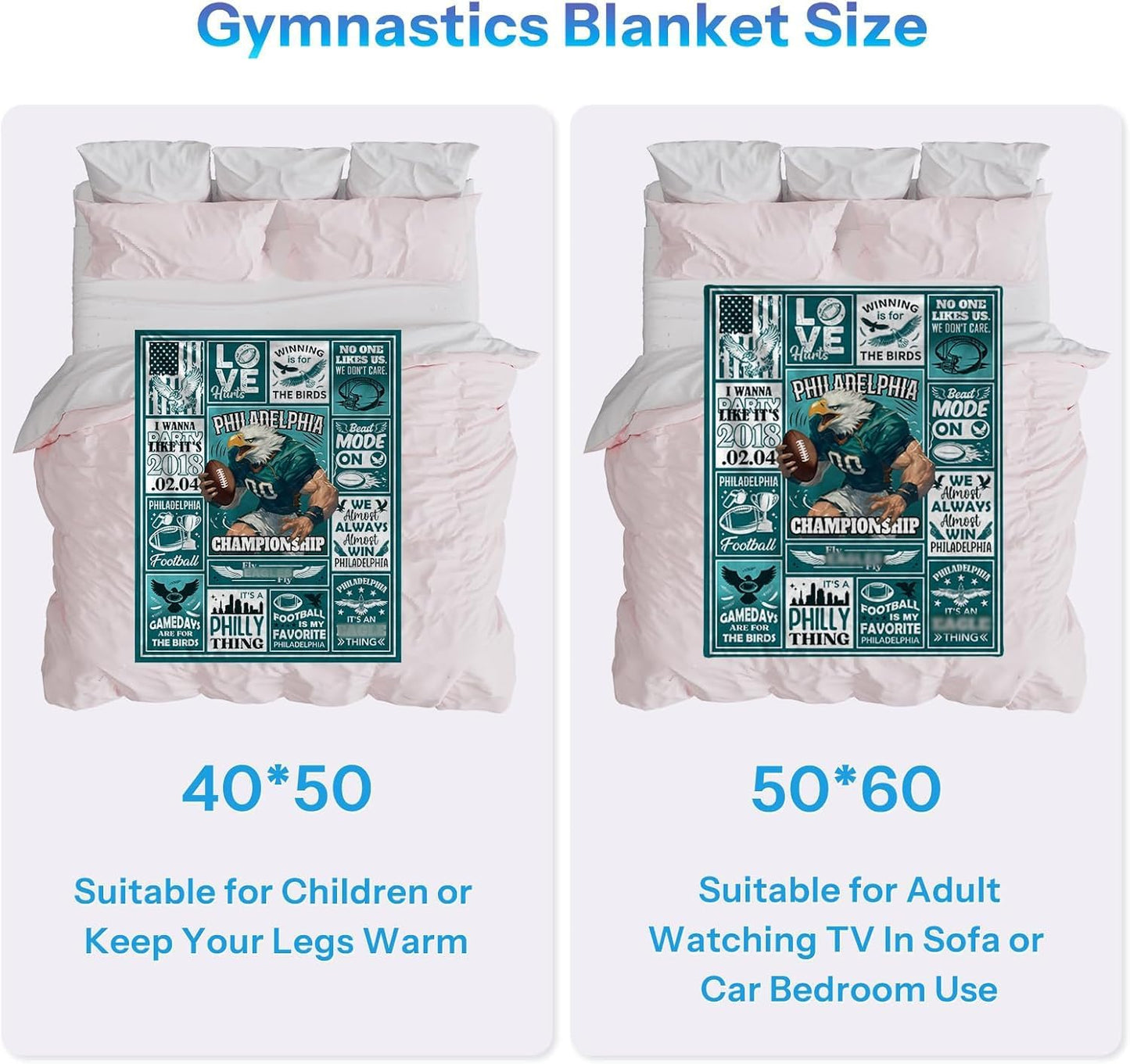 Football Blanket Gifts for Men, Cozy Soft Throw Blanket, Football Fan Gifts for Men Women, Birthday Christmas 60" x 50" Gifts for Boys Girls