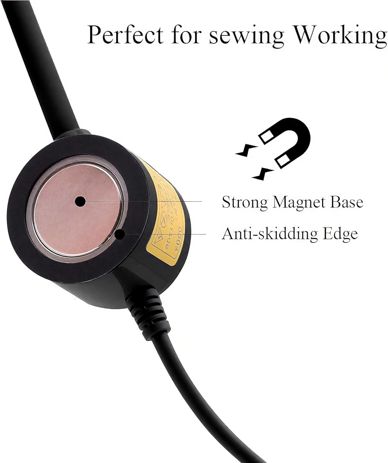 LED Sewing Machine Light,POWKER 30 LED Magnetic Mount Drill Press Light with Flexible Silone Coating Gooseneck for Sewing Machine, Drill Presses, Desks, Music Stands, Craft, Workbenches, Lathes Lamps
