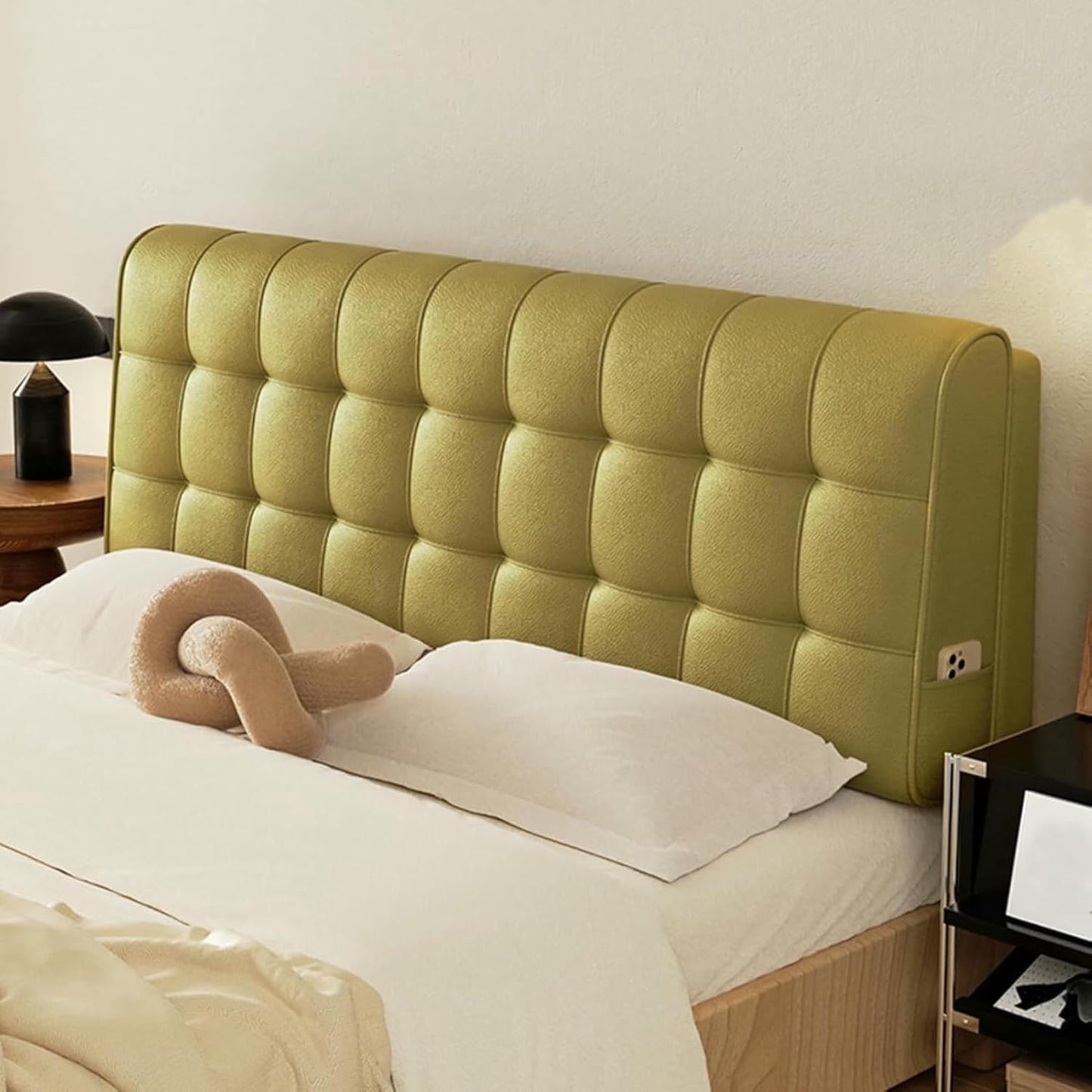 Green1,Paste/71x23x4In,Headboard Pillow Rectangle Headboard Reading Pillow Wall Wedge Pillowboard Large Headboard Support Upholstered Bed Backrest Sofa Bed Bedside Cushion