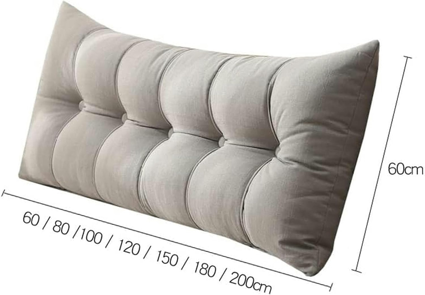 Headboard Pillow Bedside Cushion Reading Pillow Bolster Backrest Positioning Support Pillow for Sofa Bed with Removable Cover Bedside Cushion Reading Wedge Pillow headboard-1