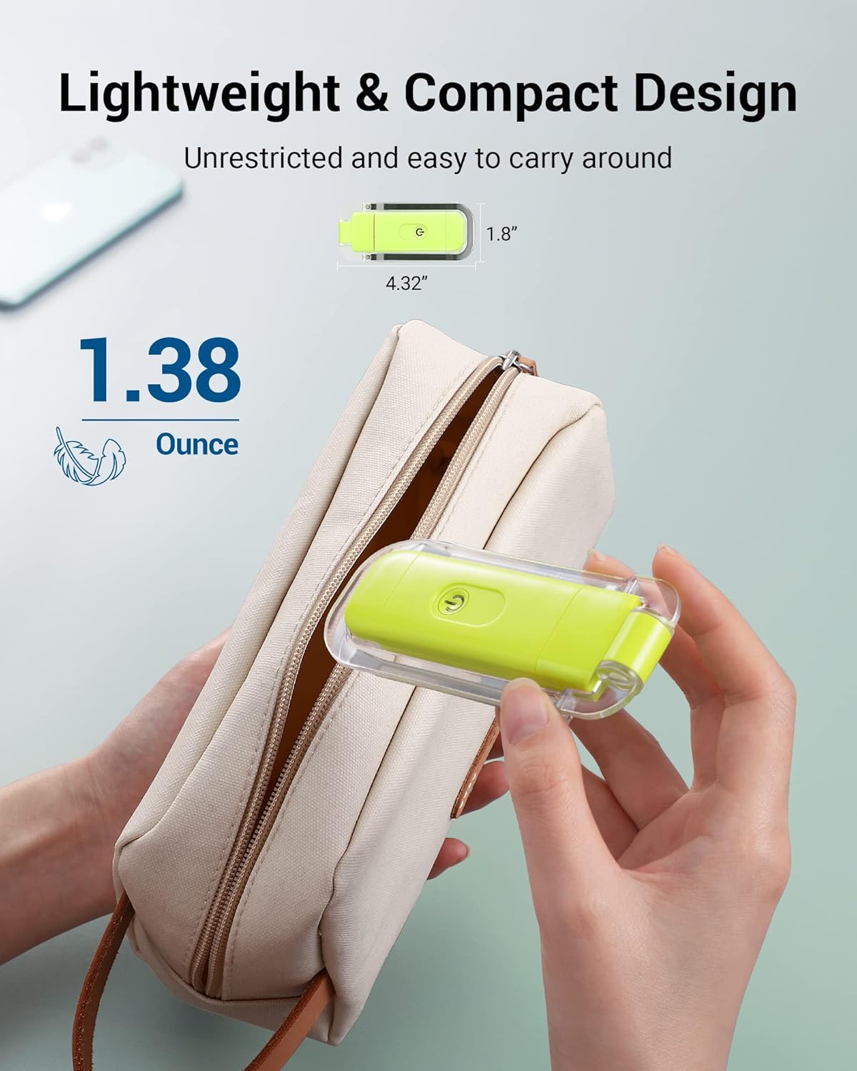 DEWENWILS Book Reading Light, USB Rechargeable Booklight for Reading at Night, LED Clip On Book Lights for Kids, Bookworms, Blue Light Blocking, Amber + Warm White (Green)