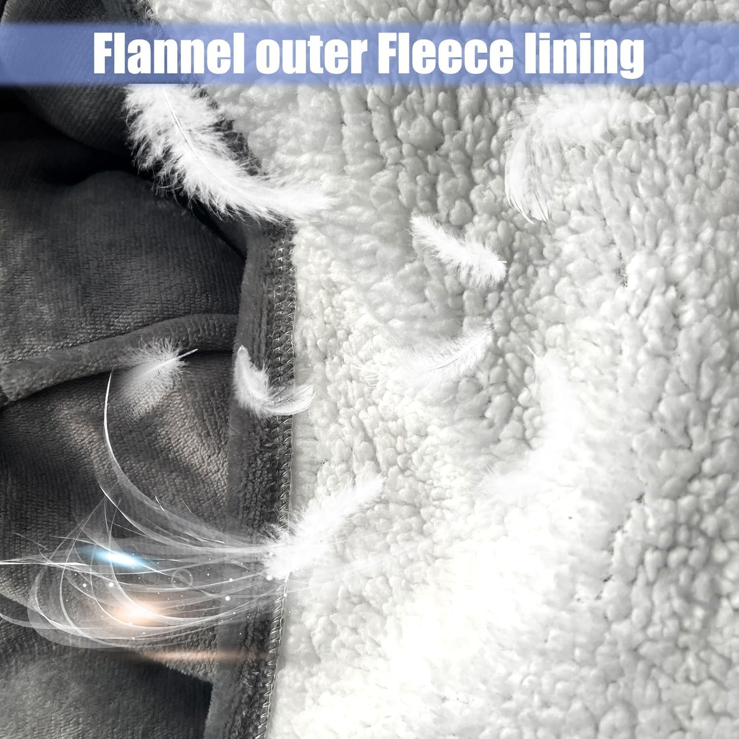 Heated Wearable Blanket Lazy Hoodie with Large Heating Area on Back Electric Heating Blanket Long Version