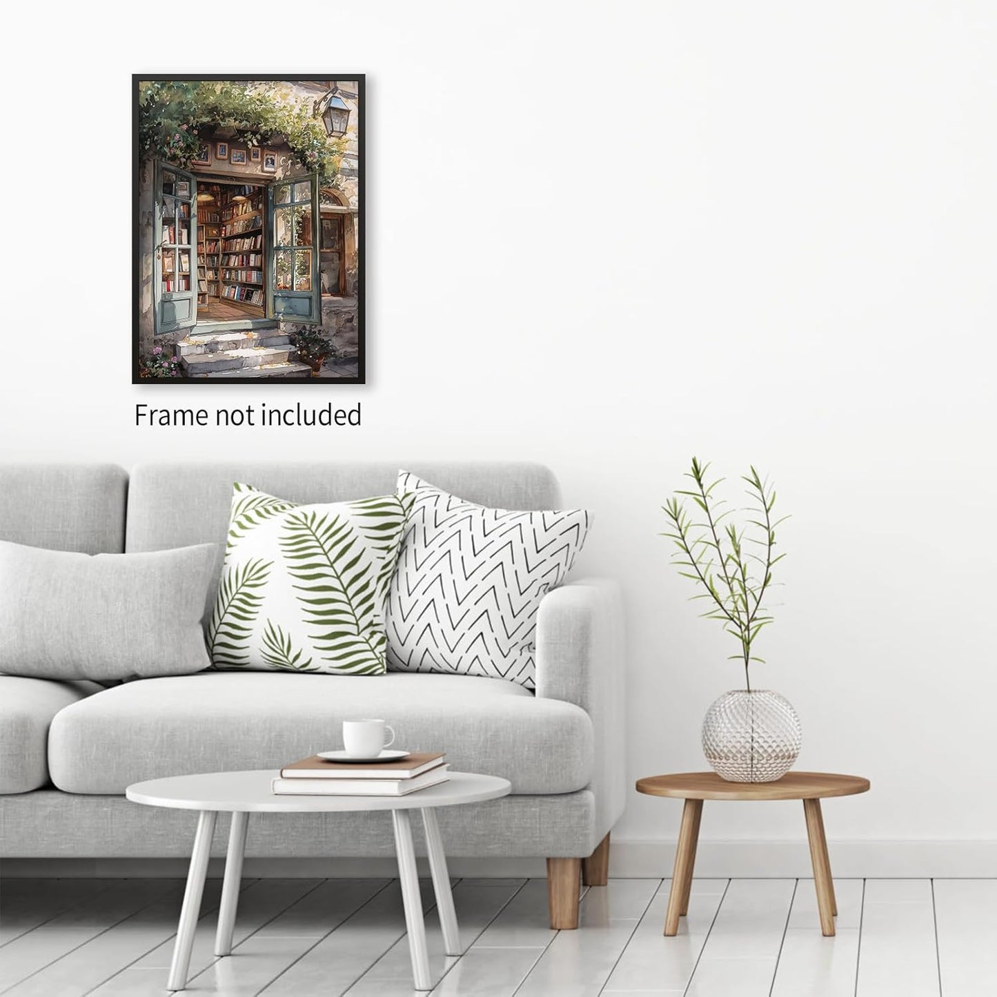 Haitunone Old Antique Library Poster Book Store Reading Canvas Wall Art Vintage Bookish Botanical Paintings Aesthetic Prints Gallery Book Shop Wall Decor 12x16 inch Unframed