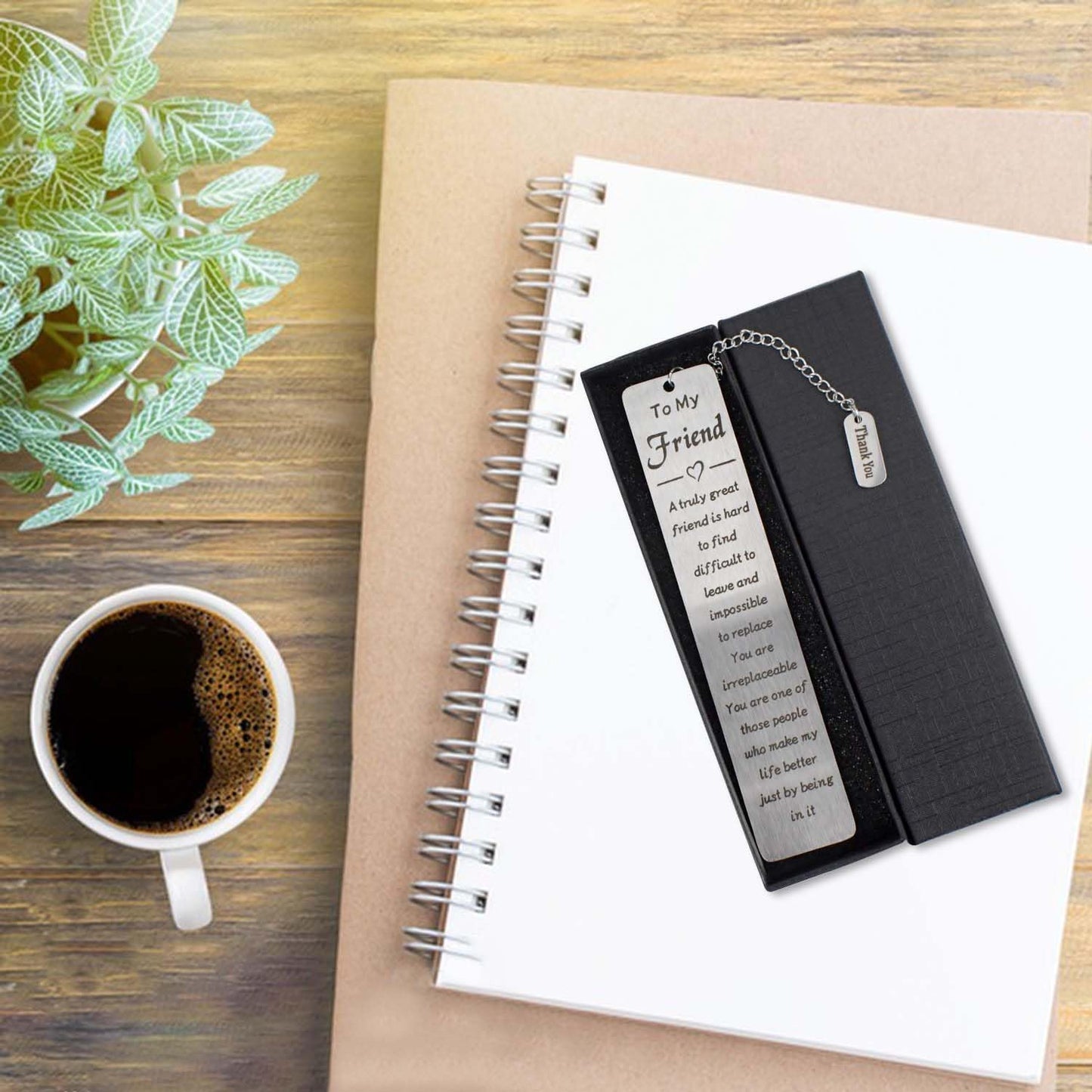 Friendship Bookmarks for Women - Thoughtful Gift for Book Lovers & Best Friends, Stainless Steel Bookmark for Reading Women | with Gift Box