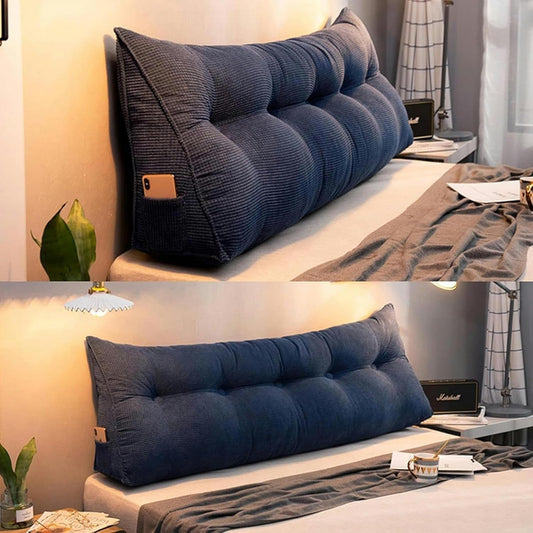 Triangular Headboard Pillow Queen Reading Wedge Pillow Solid Color Bed Cushion Queen Cushion Headboard Backrest Wedge Pillow Neck and Lumbar Support Dorm Sofa Bed Full Size